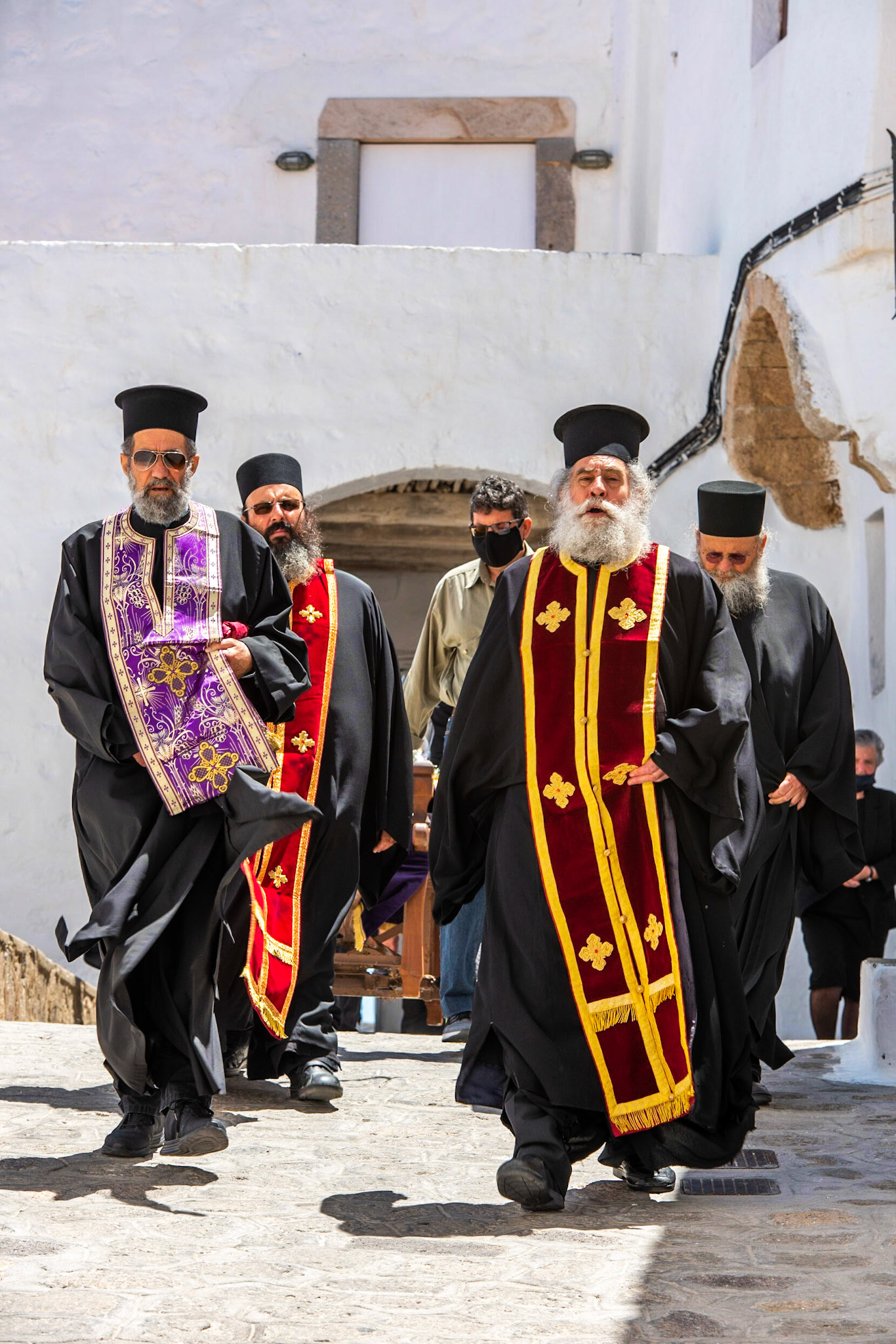 Popes en processions dans le Monastère de Saint Jean le Théologien.