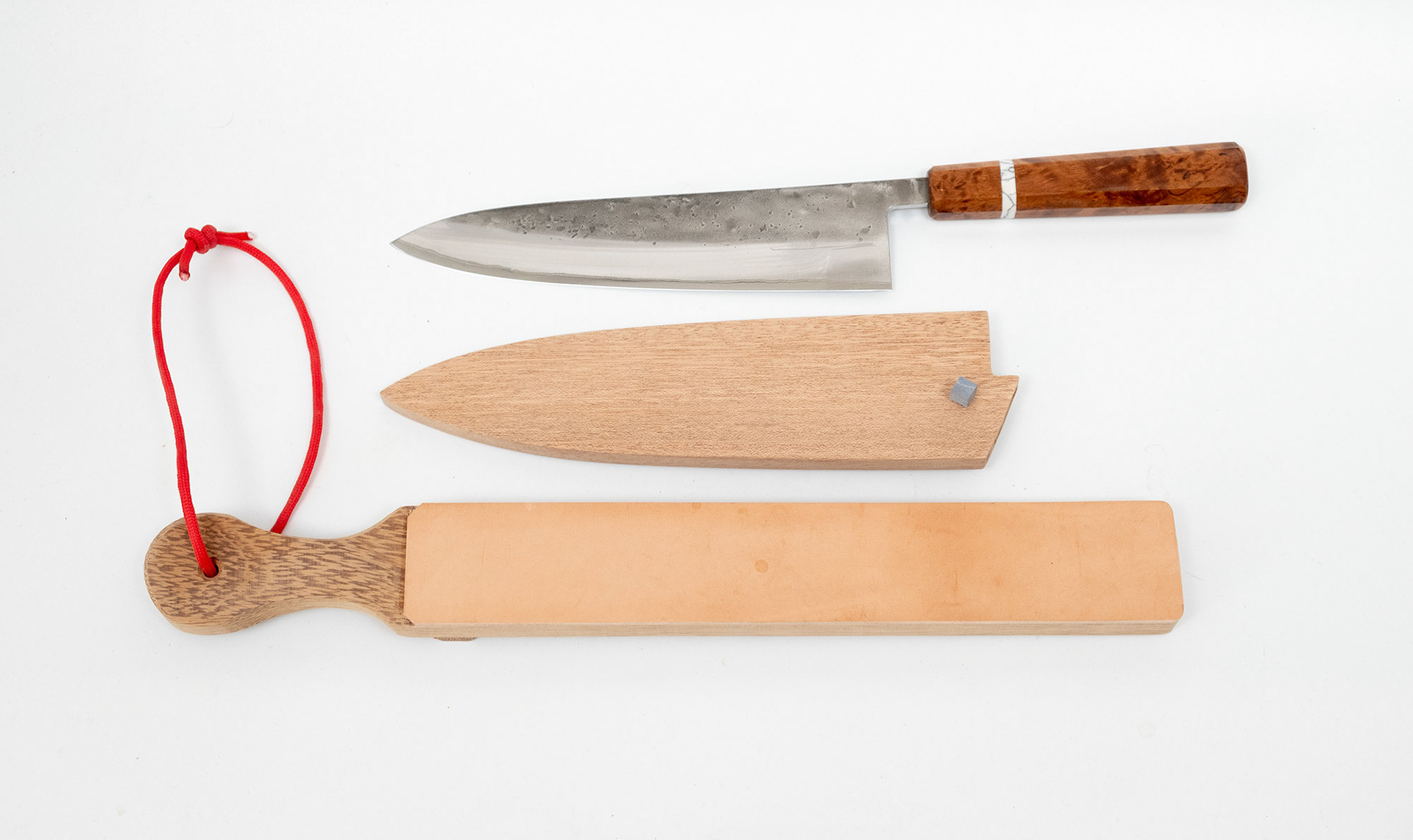 Tadafusa 210mm with Saya and leather strop