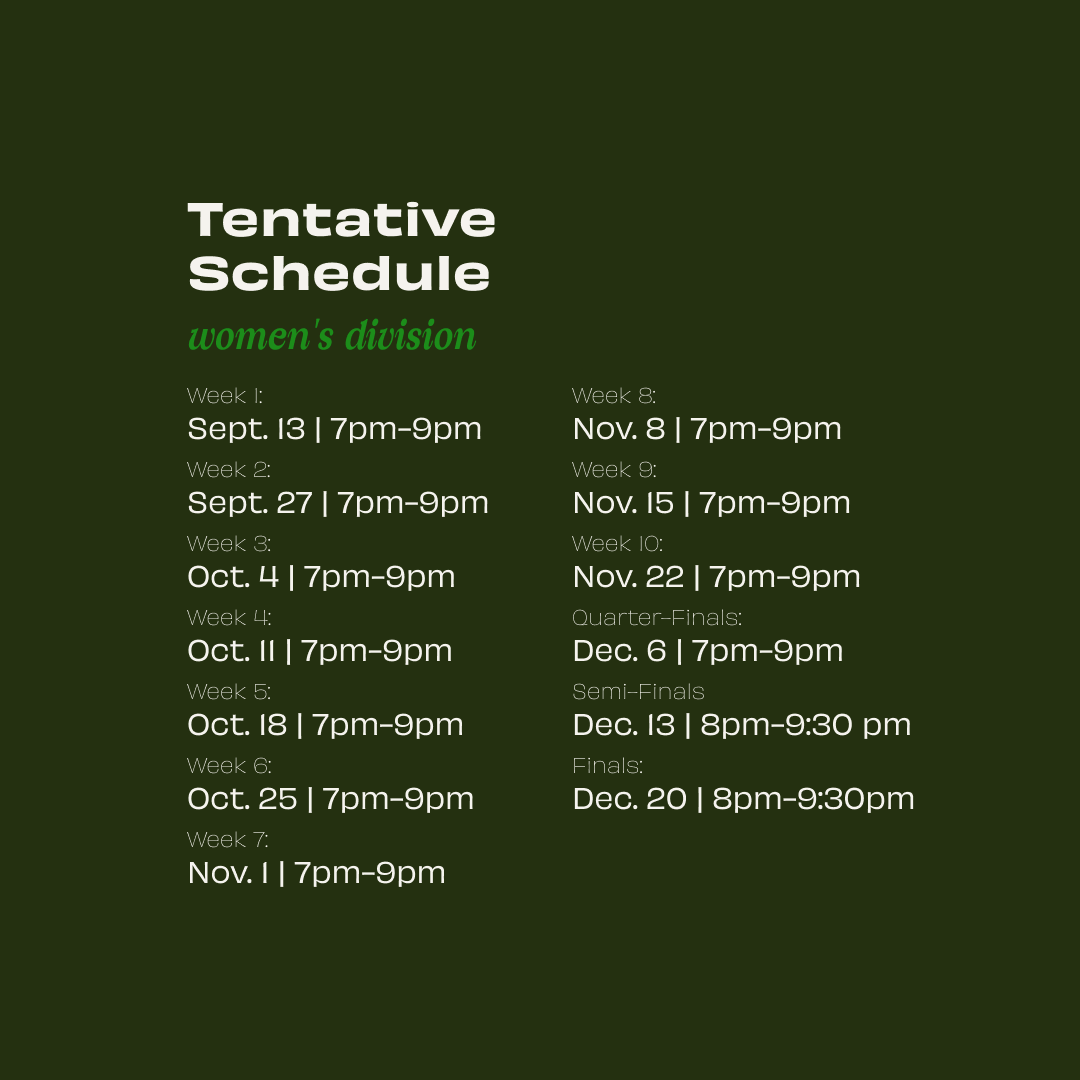 New Season Schedule