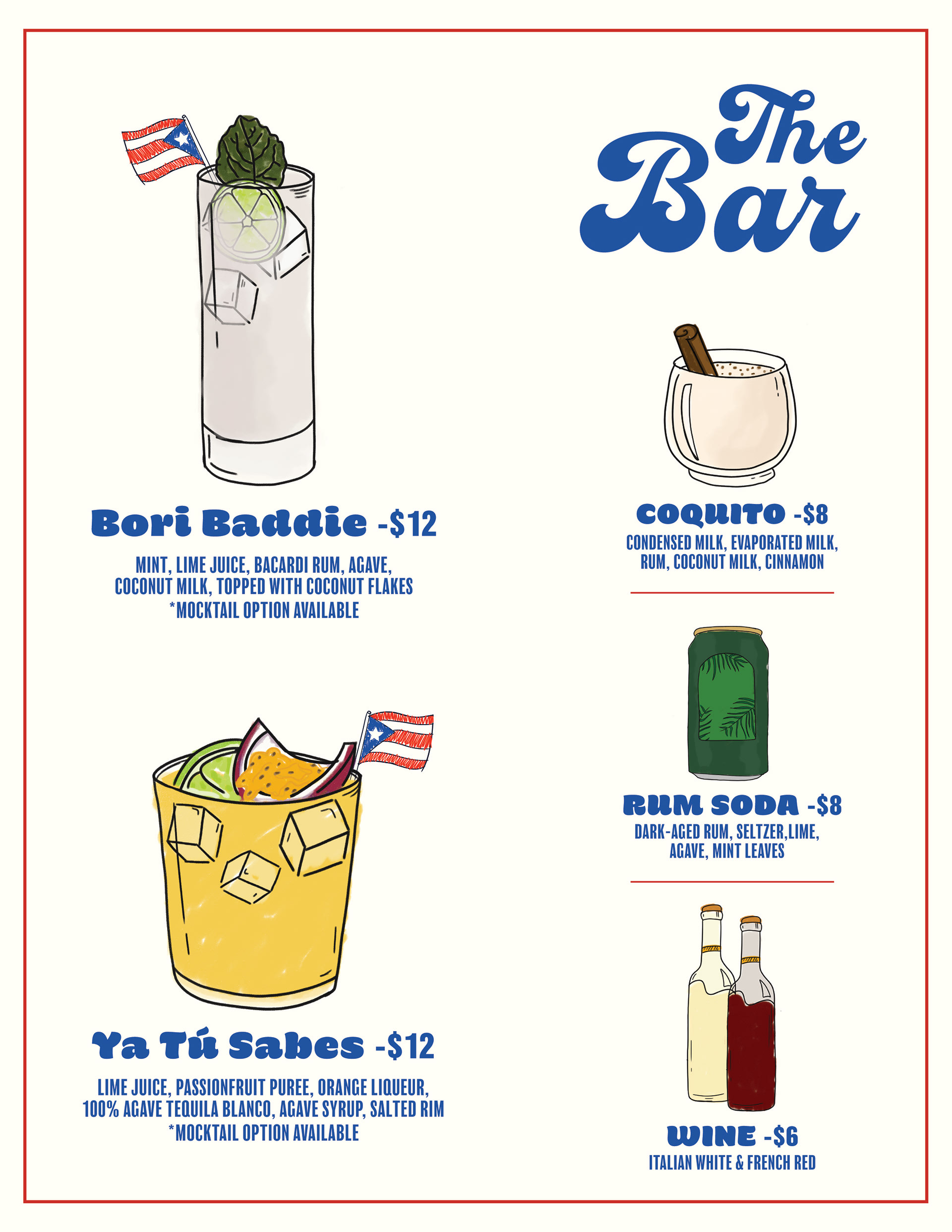 Custom Bar Menu