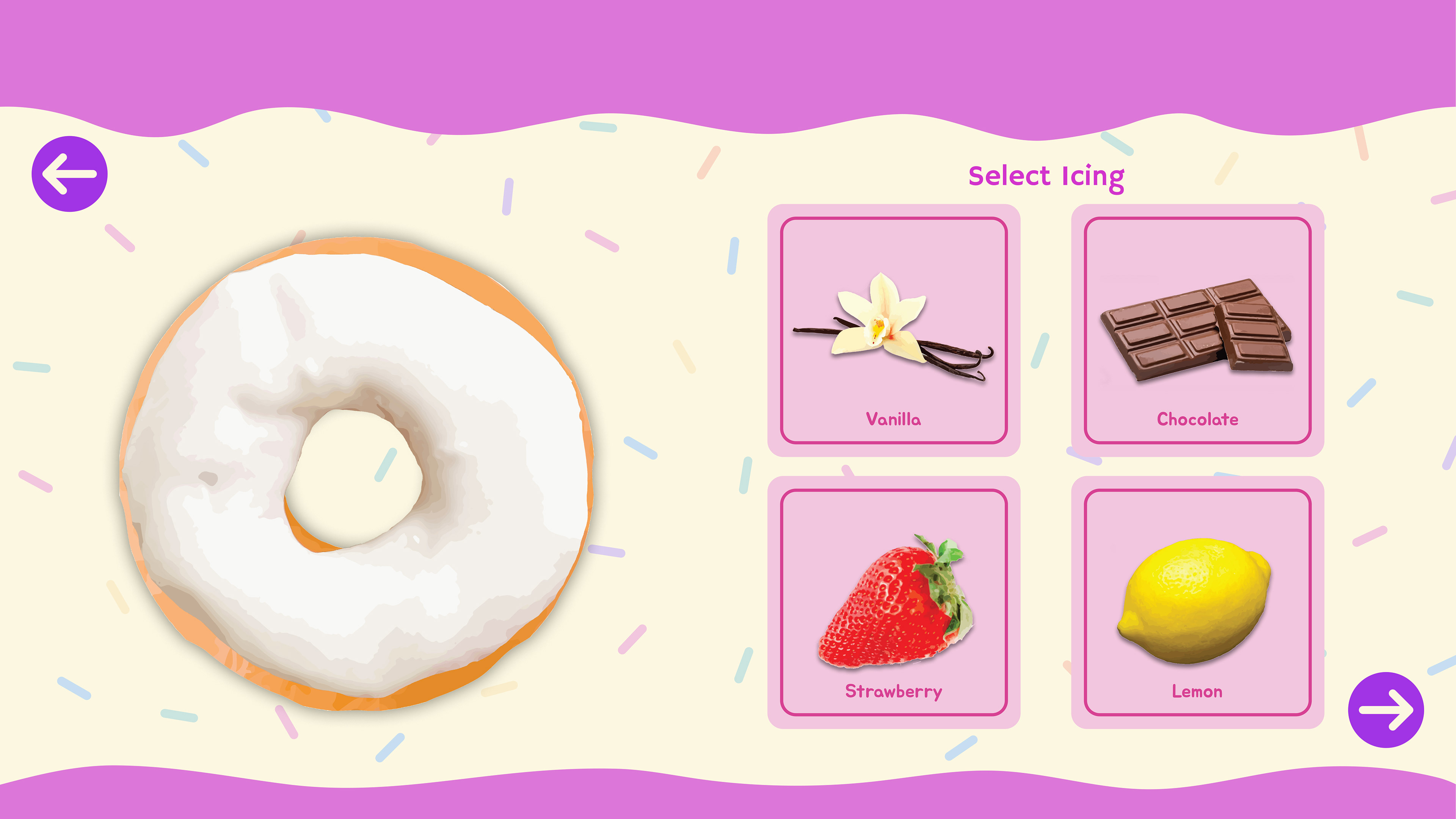 Vanilla Icing Selection
