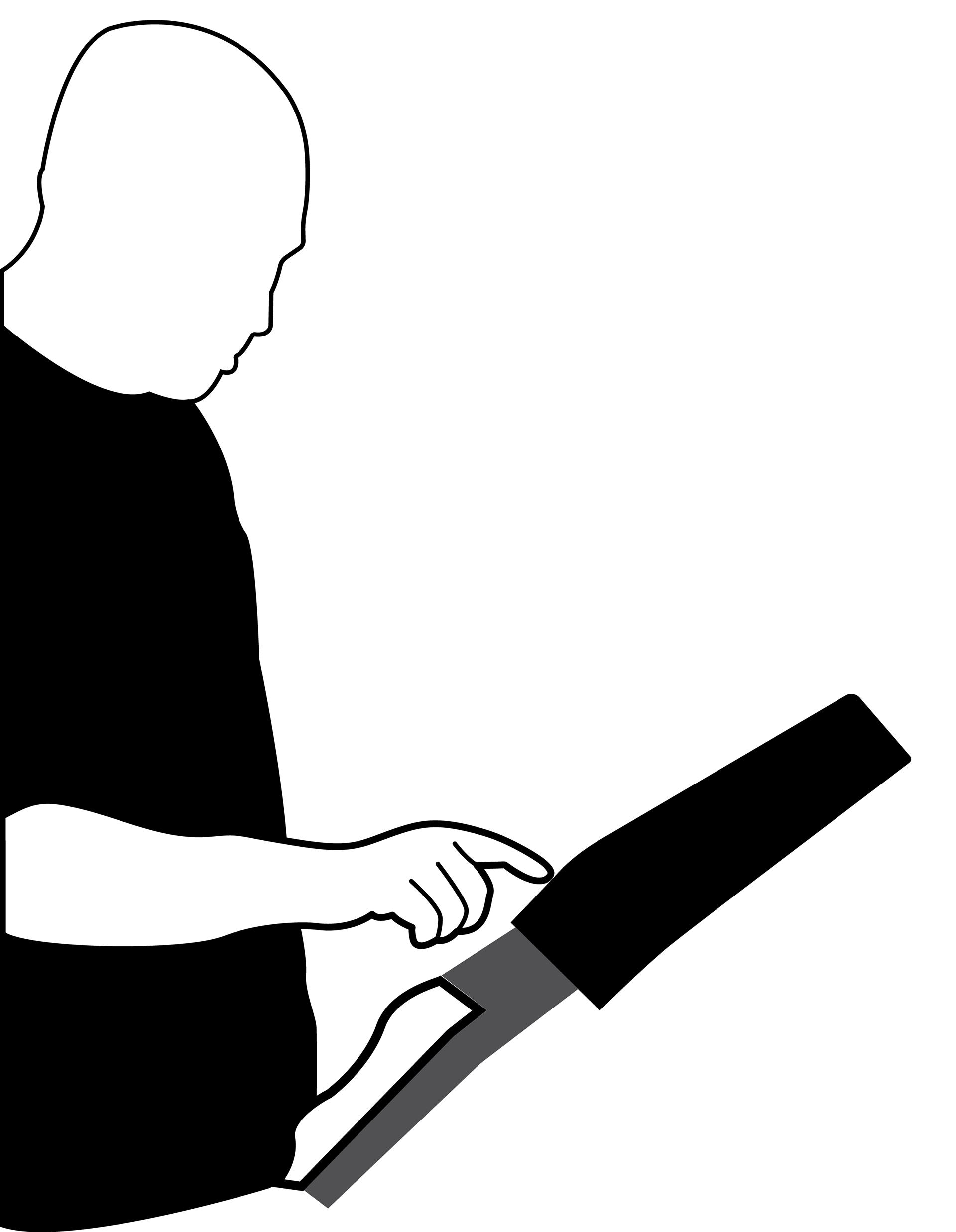 Kiosk In Use Line Art