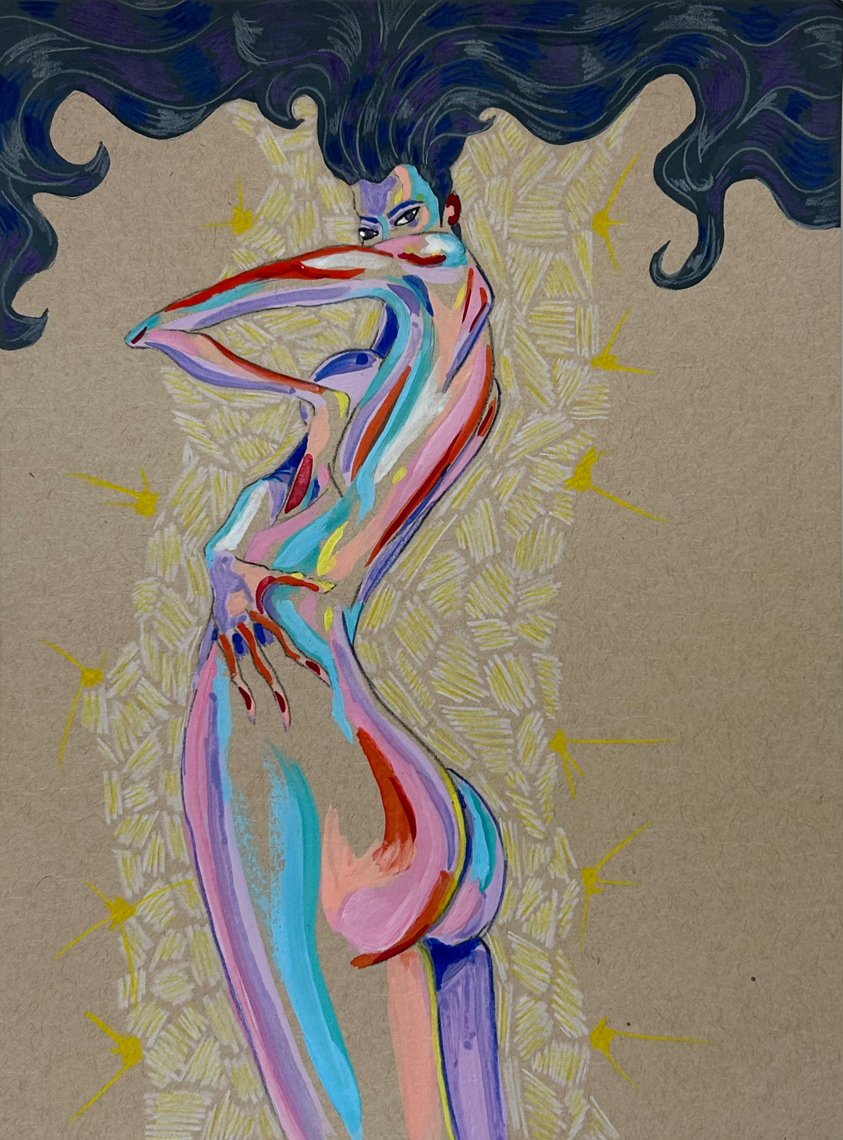 Max Sergeev illustration study 9x12 inches