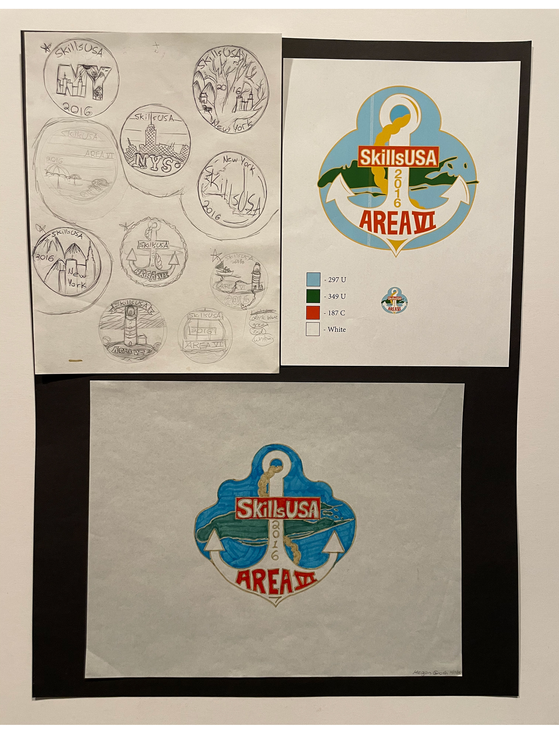 Original regional pin design entry for 2016 SkillsUSA competition