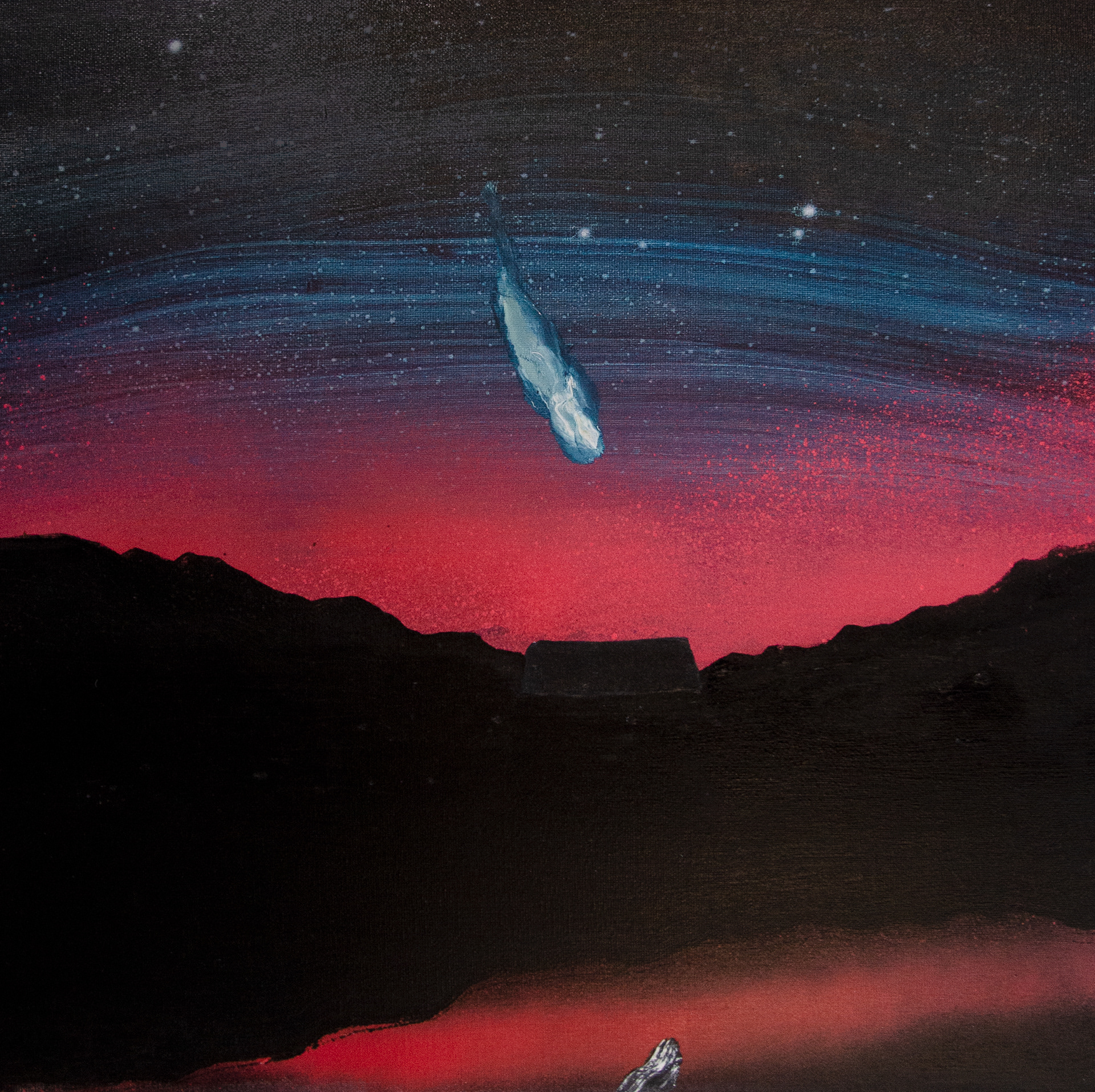 Untitled, oil, spray paint on canvas, 50 x 50 cm, 2023