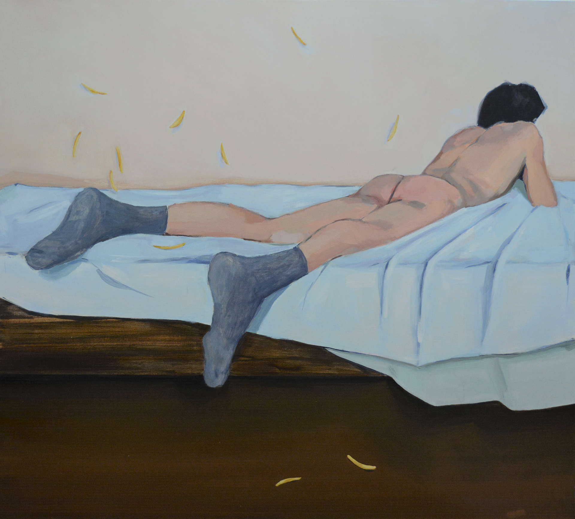 „Honey, I‘am home“ 140 x 150 cm, oil and acrylic on canvas 2019