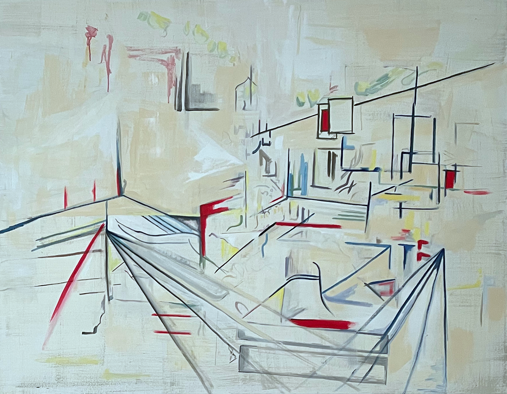 48x60 Oil and Acrylic on Canvas