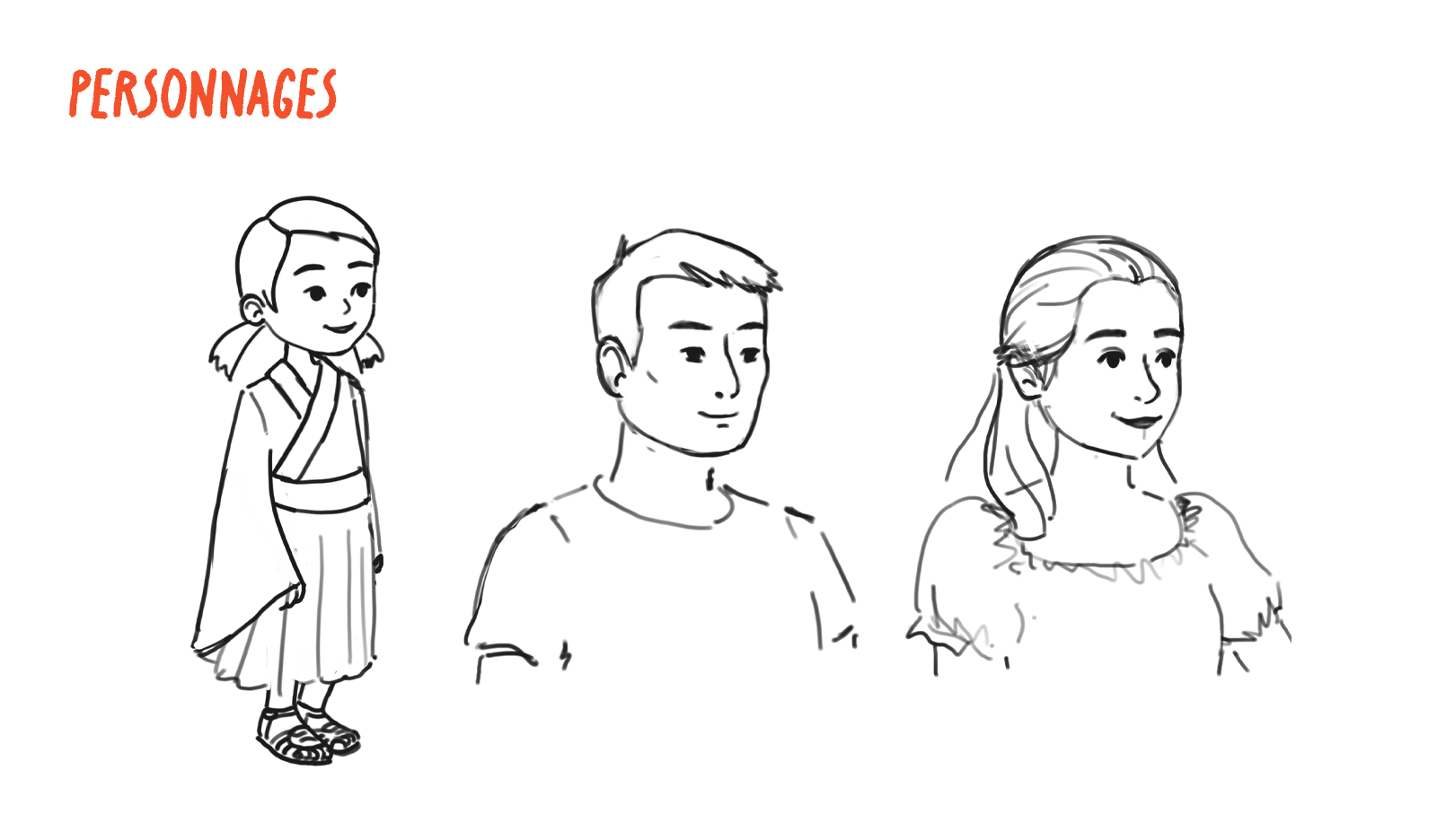 Design des personnages de l'album jeunesse
