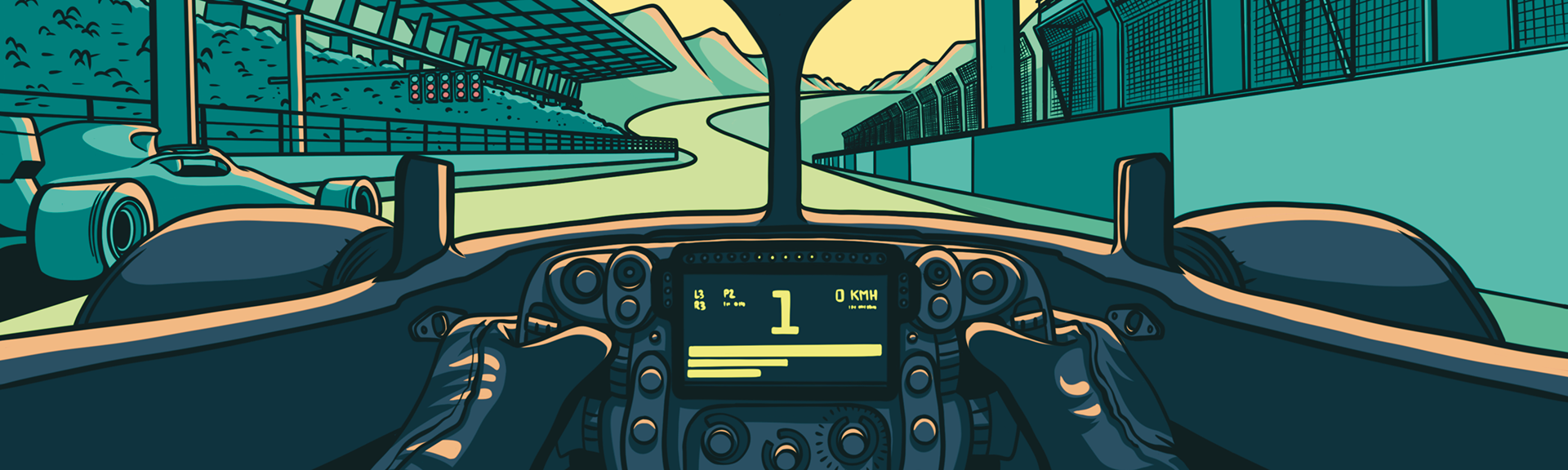 Tableau de bord d'une formule 1