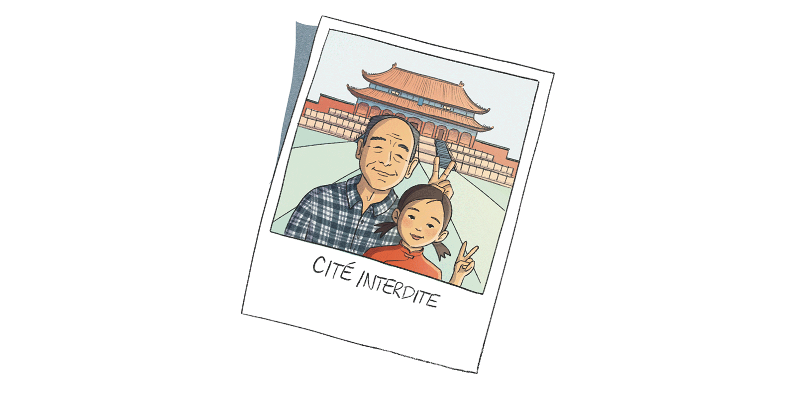 Illustration de polaroid issue du livre jeunesse