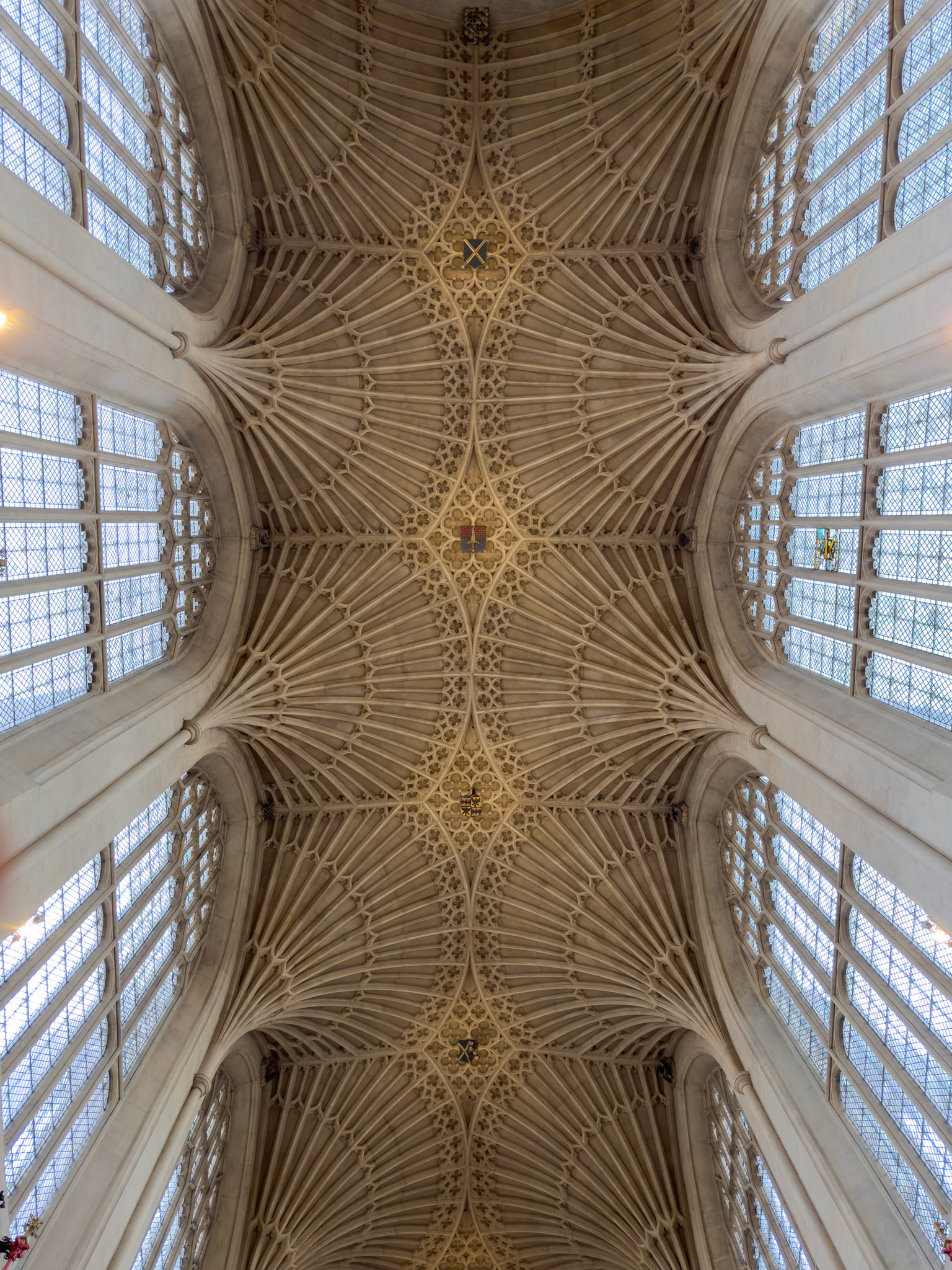 Fan vauled ceiling inside Bath Cathedral
