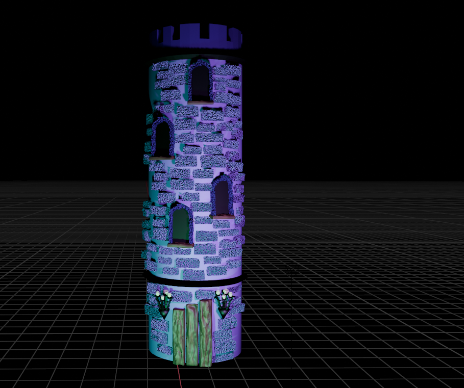 Castle made in Blender - modeling, sculpting tools