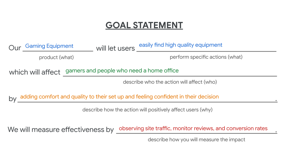 Goal Statement