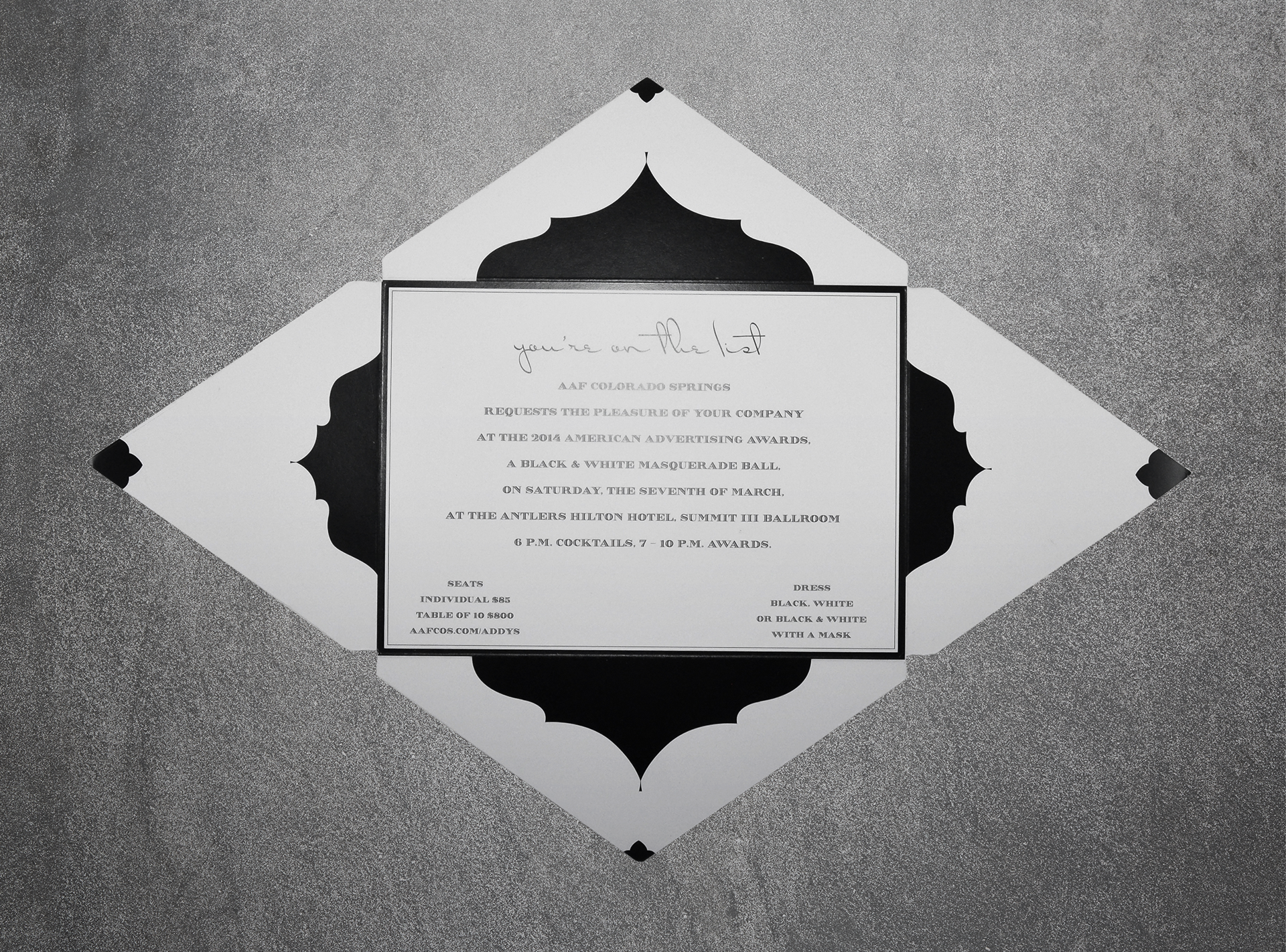 Die-Cut Winner Invitation | Open Back