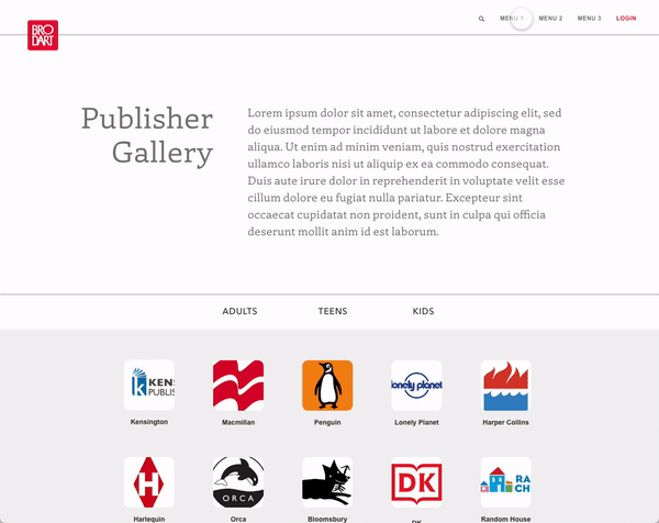 Website Landing Page Conceptual