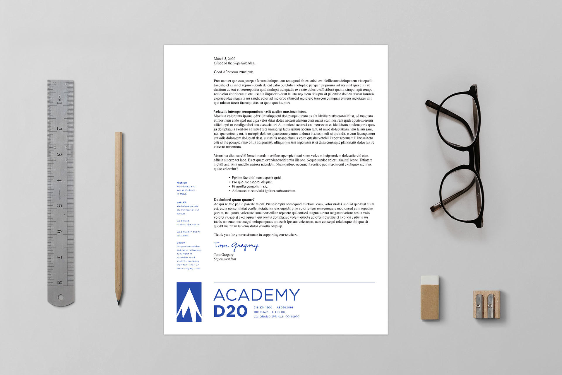District | Digital Letterhead Template