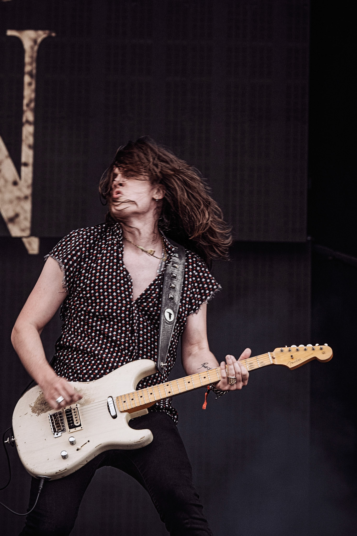 France, Clisson, 2022-06-23.  Tyler Brant 15th edition of Hellfest, the famous metal festival back after 2 years of postponement, for an exceptional double edition. Photography by Maxime Gruss / Hans Lucas.France, Clisson, 2022-06-23.. Tyler Brant 15eme edition du Hellfest, le celebre festival de metal de retour apres 2 ans de report, pour une double edition exceptionnelle. Photographie de Maxime Gruss / Hans Lucas.
