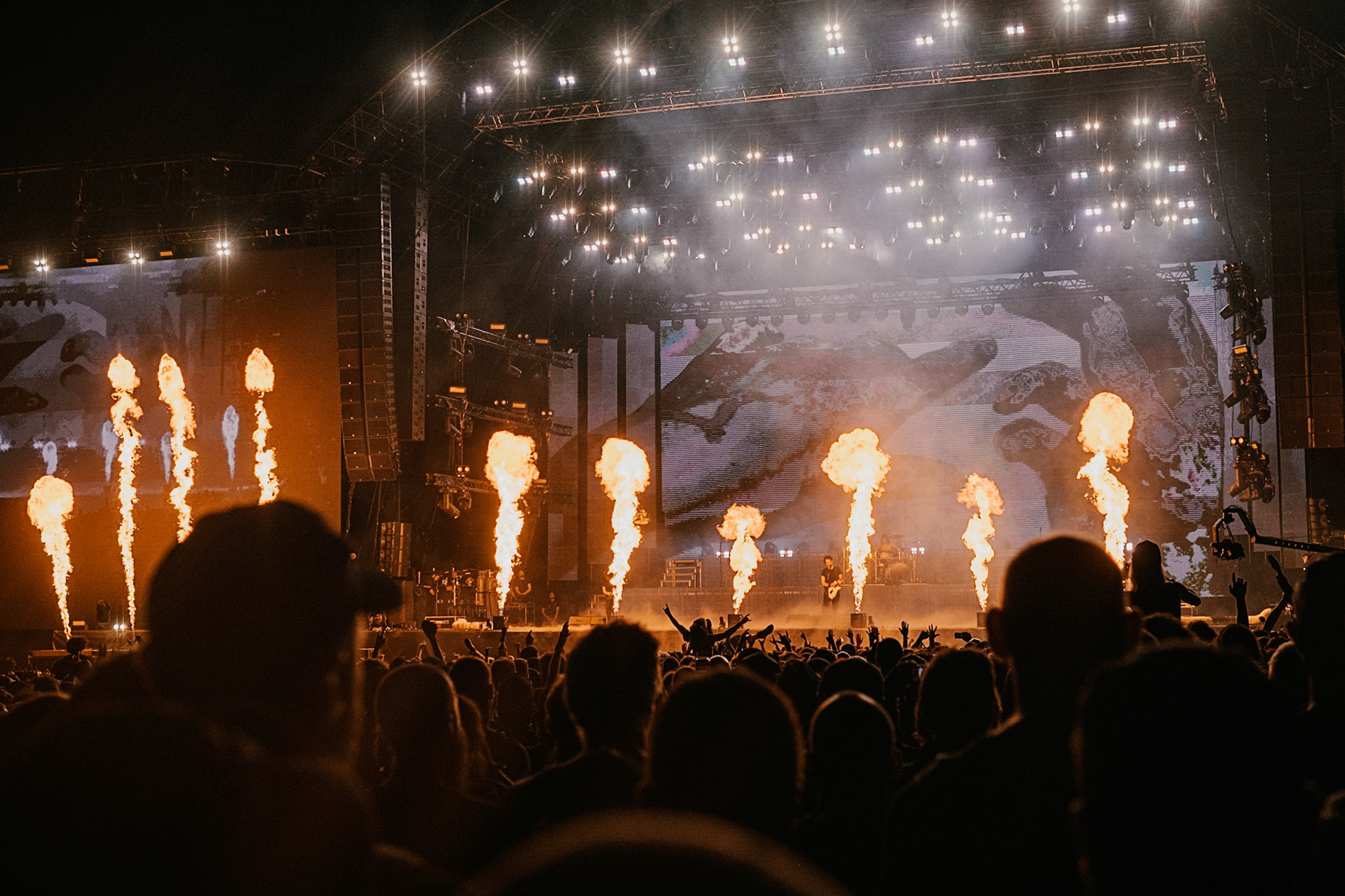 France, Clisson, 2022-06-20. 15th edition of Hellfest, the famous metal festival back after 2 years of postponement, for an exceptional double edition. Photography by Maxime Gruss / Hans Lucas.France, Clisson, 2022-06-20.15eme edition du Hellfest, le celebre festival de metal de retour apres 2 ans de report, pour une double edition exceptionnelle. Photographie de Maxime Gruss / Hans Lucas.