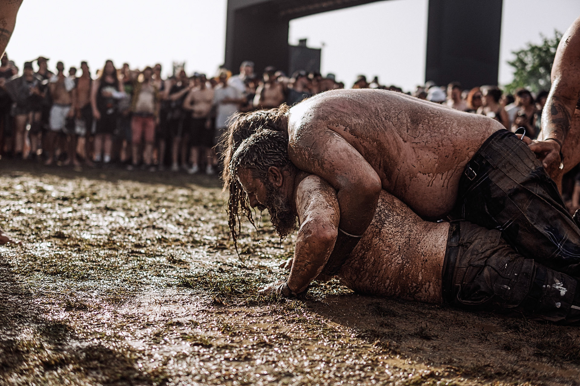 France, Clisson, 2022-06-18. 15th edition of Hellfest, the famous metal festival back after 2 years of postponement, for an exceptional double edition. Photography by Maxime Gruss / Hans Lucas.France, Clisson, 2022-06-18.15eme edition du Hellfest, le celebre festival de metal de retour apres 2 ans de report, pour une double edition exceptionnelle. Photographie de Maxime Gruss / Hans Lucas.