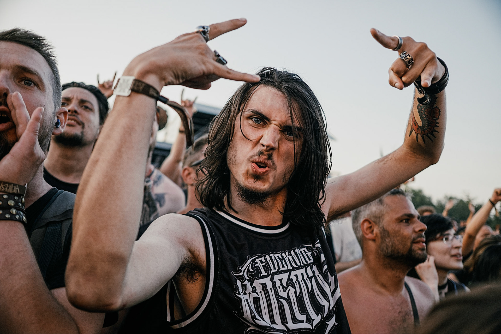 France, Clisson, 2022-06-19. 15th edition of Hellfest, the famous metal festival back after 2 years of postponement, for an exceptional double edition. Photography by Maxime Gruss / Hans Lucas.France, Clisson, 2022-06-19.15eme edition du Hellfest, le celebre festival de metal de retour apres 2 ans de report, pour une double edition exceptionnelle. Photographie de Maxime Gruss / Hans Lucas.