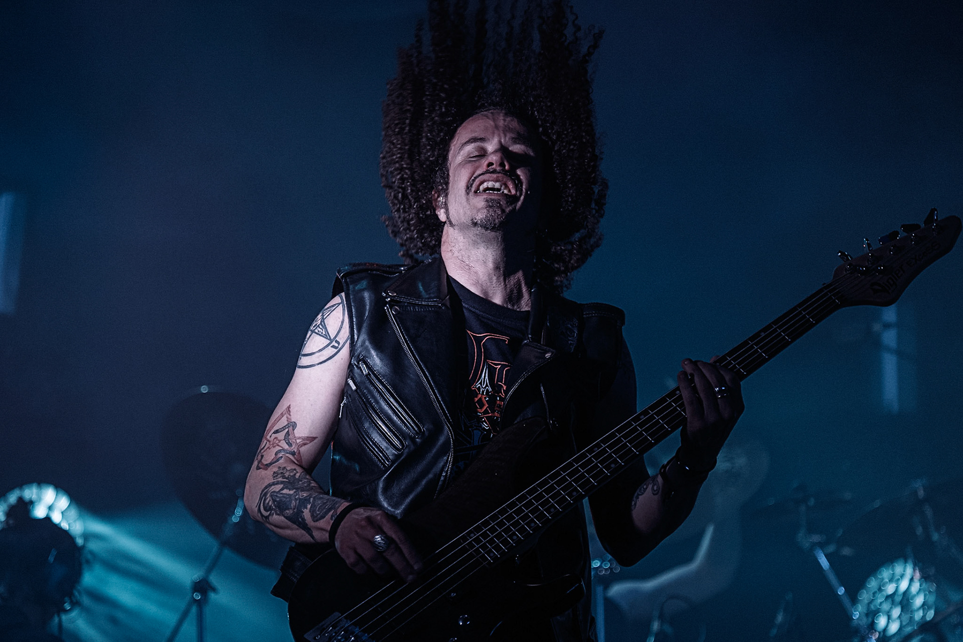 France, Clisson, 2022-06-24.  Moonspell. 15th edition of Hellfest, the famous metal festival back after 2 years of postponement, for an exceptional double edition. Photography by Maxime Gruss / Hans Lucas.France, Clisson, 2022-06-24. Moonspell. 15eme edition du Hellfest, le celebre festival de metal de retour apres 2 ans de report, pour une double edition exceptionnelle. Photographie de Maxime Gruss / Hans Lucas.