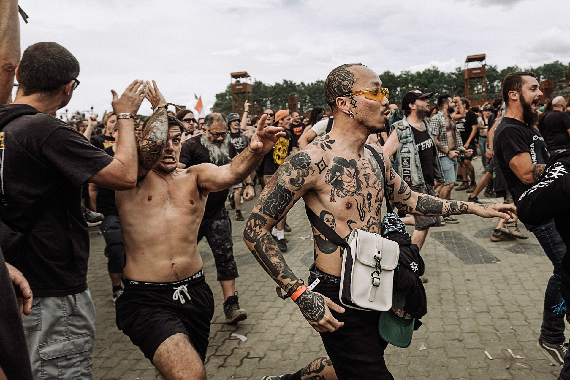 France, Clisson, 2022-06-26. 15th edition of Hellfest, the famous metal festival back after 2 years of postponement, for an exceptional double edition. Photography by Maxime Gruss / Hans Lucas.France, Clisson, 2022-06-26.15eme edition du Hellfest, le celebre festival de metal de retour apres 2 ans de report, pour une double edition exceptionnelle. Photographie de Maxime Gruss / Hans Lucas.