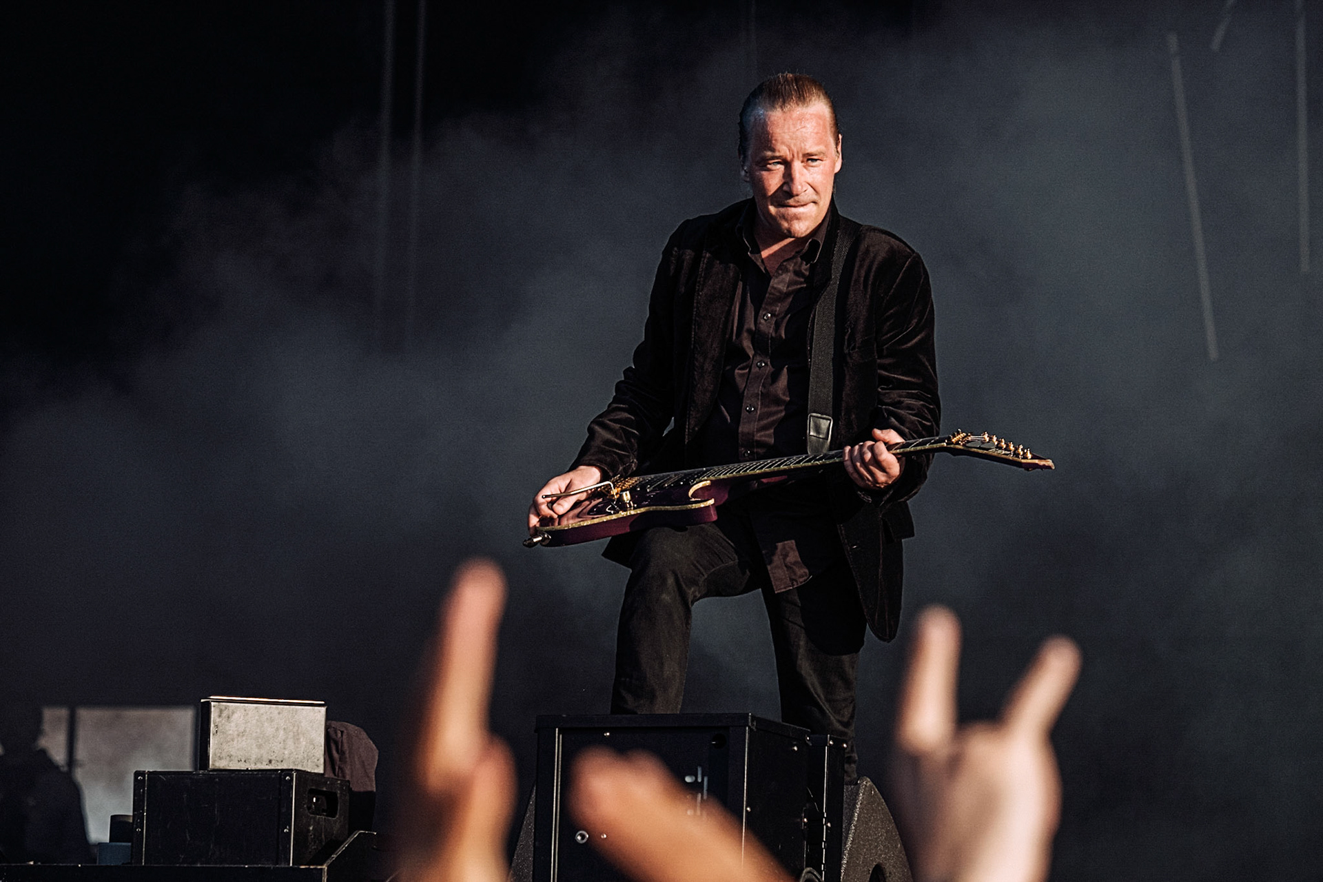 France, Clisson, 2022-06-25. Nightwish 15th edition of Hellfest, the famous metal festival back after 2 years of postponement, for an exceptional double edition. Photography by Maxime Gruss / Hans Lucas.France, Clisson, 2022-06-25. Nightwish. 15eme edition du Hellfest, le celebre festival de metal de retour apres 2 ans de report, pour une double edition exceptionnelle. Photographie de Maxime Gruss / Hans Lucas.