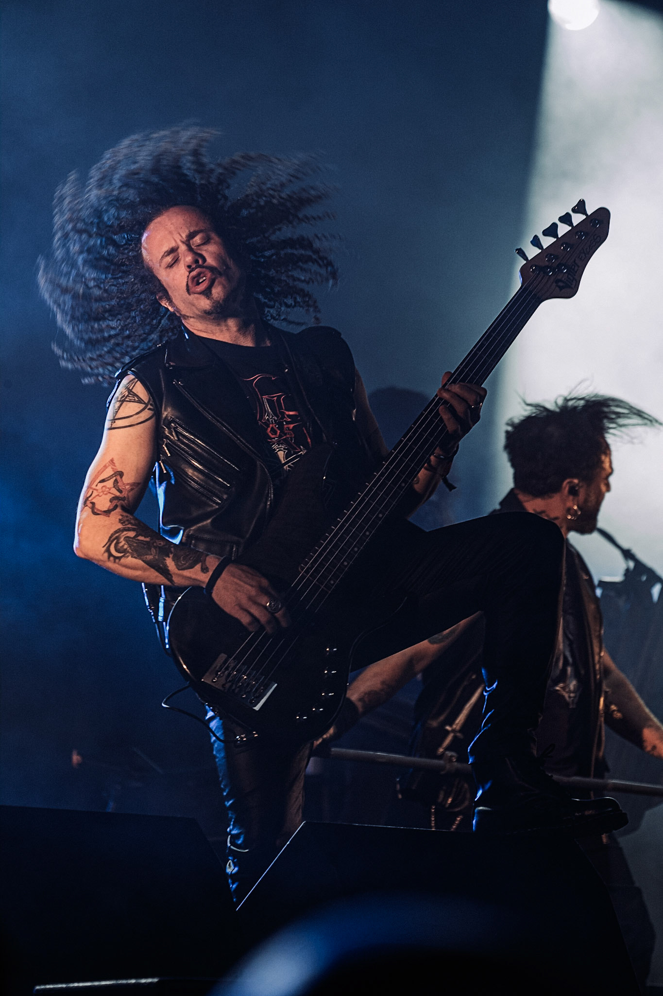 France, Clisson, 2022-06-24.  Moonspell. 15th edition of Hellfest, the famous metal festival back after 2 years of postponement, for an exceptional double edition. Photography by Maxime Gruss / Hans Lucas.France, Clisson, 2022-06-24. Moonspell. 15eme edition du Hellfest, le celebre festival de metal de retour apres 2 ans de report, pour une double edition exceptionnelle. Photographie de Maxime Gruss / Hans Lucas.