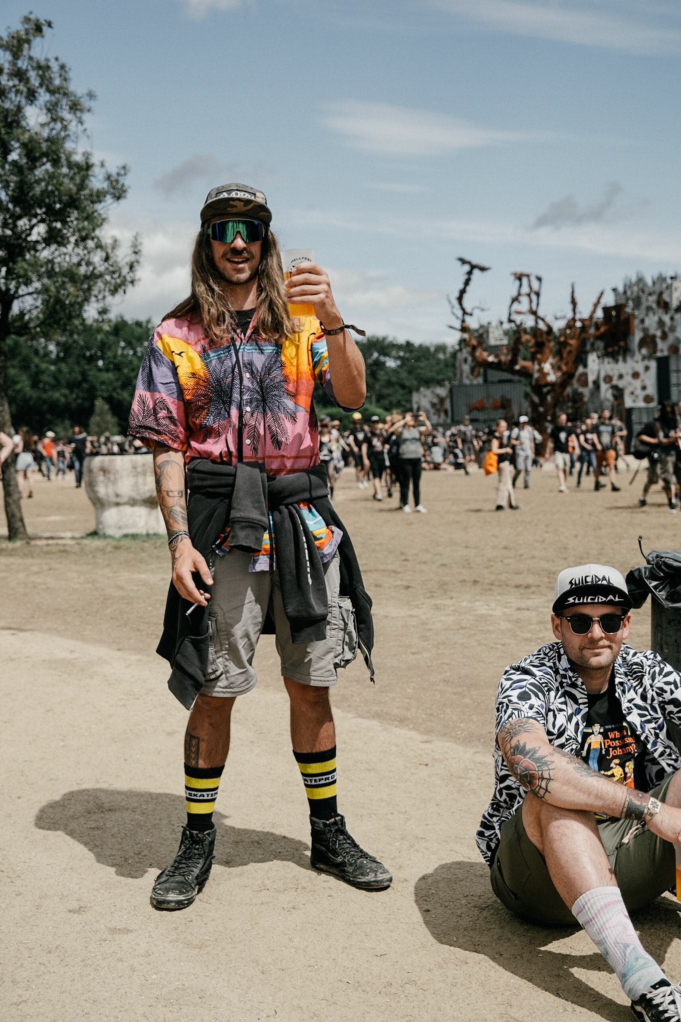France, Clisson, 2022-06-26. 15th edition of Hellfest, the famous metal festival back after 2 years of postponement, for an exceptional double edition. Photography by Maxime Gruss / Hans Lucas.France, Clisson, 2022-06-26.15eme edition du Hellfest, le celebre festival de metal de retour apres 2 ans de report, pour une double edition exceptionnelle. Photographie de Maxime Gruss / Hans Lucas.