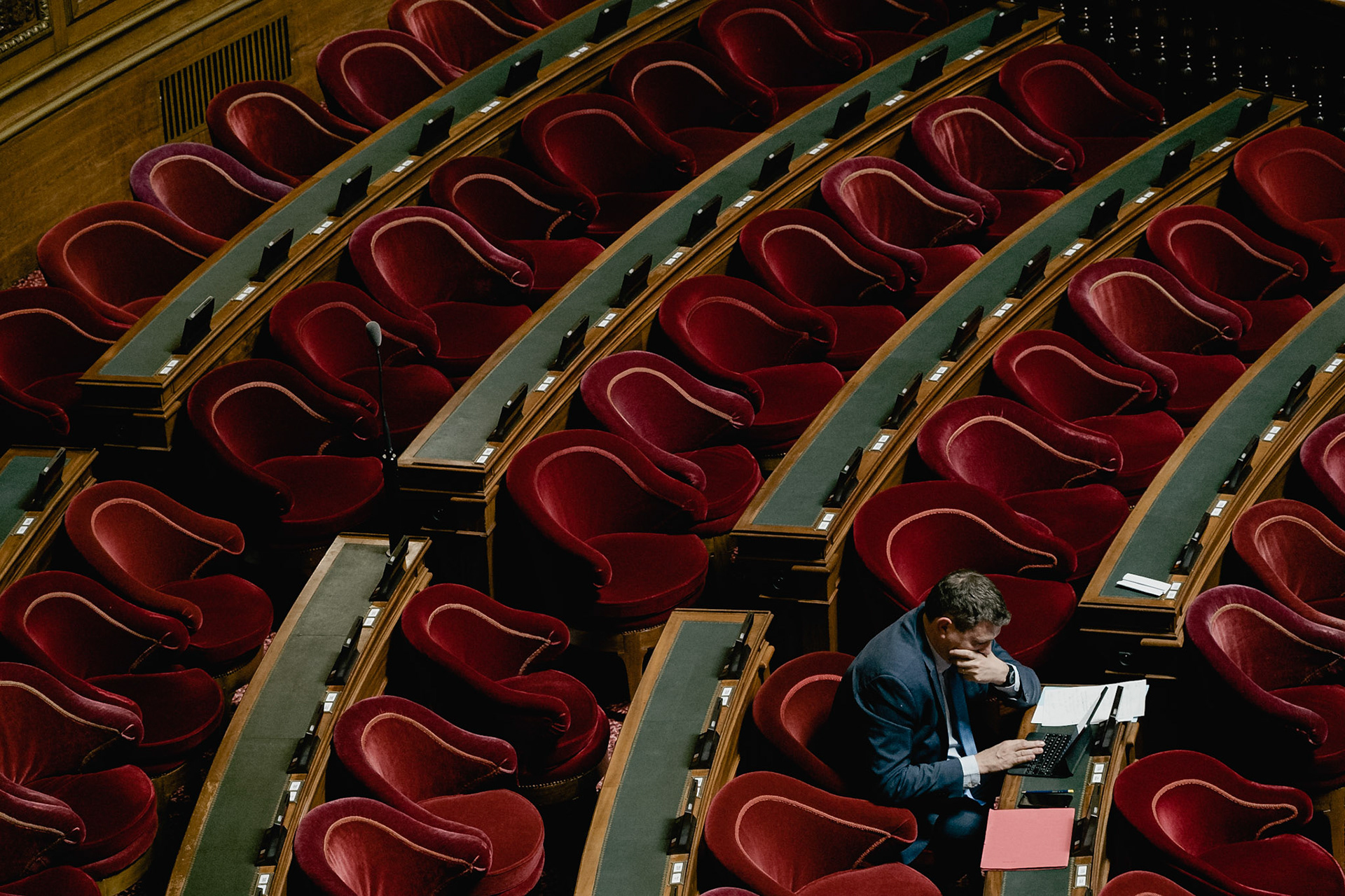 France, Paris, 2022-12-08. Senat, public session, PPL Territorial equity in the face of medical deserts and access to health for allPublic session. Photograph by Maxime Gruss / Hans Lucas.France, Paris, 2022-12-08. Senat, seance publique, PPL Équité territoriale face aux déserts médicaux et accès à la santé pour tousSéance publique. Photographie de Maxime Gruss / Hans Lucas.