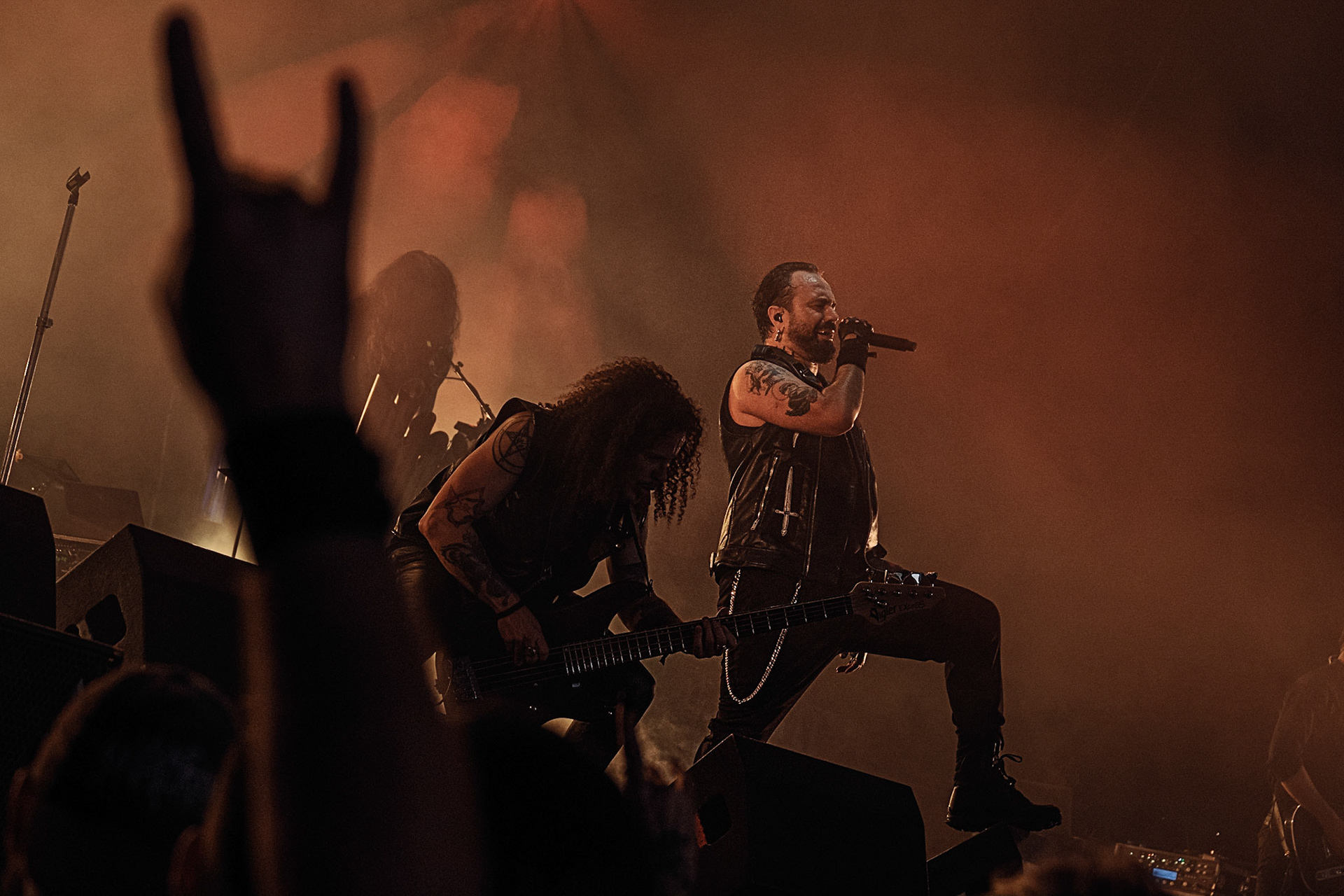 France, Clisson, 2022-06-24.  Moonspell. 15th edition of Hellfest, the famous metal festival back after 2 years of postponement, for an exceptional double edition. Photography by Maxime Gruss / Hans Lucas.France, Clisson, 2022-06-24. Moonspell. 15eme edition du Hellfest, le celebre festival de metal de retour apres 2 ans de report, pour une double edition exceptionnelle. Photographie de Maxime Gruss / Hans Lucas.