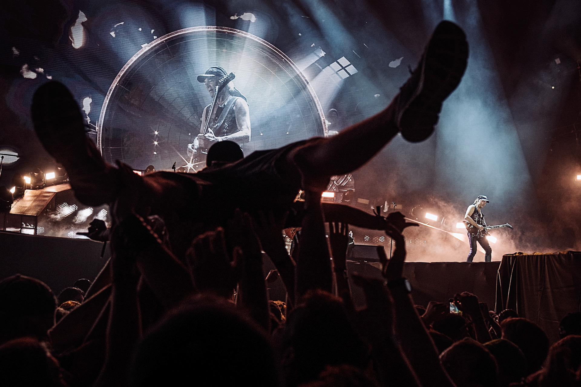 France, Clisson, 2022-06-17. Rudolf Schenker. 15th edition of Hellfest, the famous metal festival back after 2 years of postponement, for an exceptional double edition. Photography by Maxime Gruss / Hans Lucas.France, Clisson, 2022-06-17. Rudolf Schenker du groupe Scorpions. 15eme edition du Hellfest, le celebre festival de metal de retour apres 2 ans de report, pour une double edition exceptionnelle. Photographie de Maxime Gruss / Hans Lucas.
