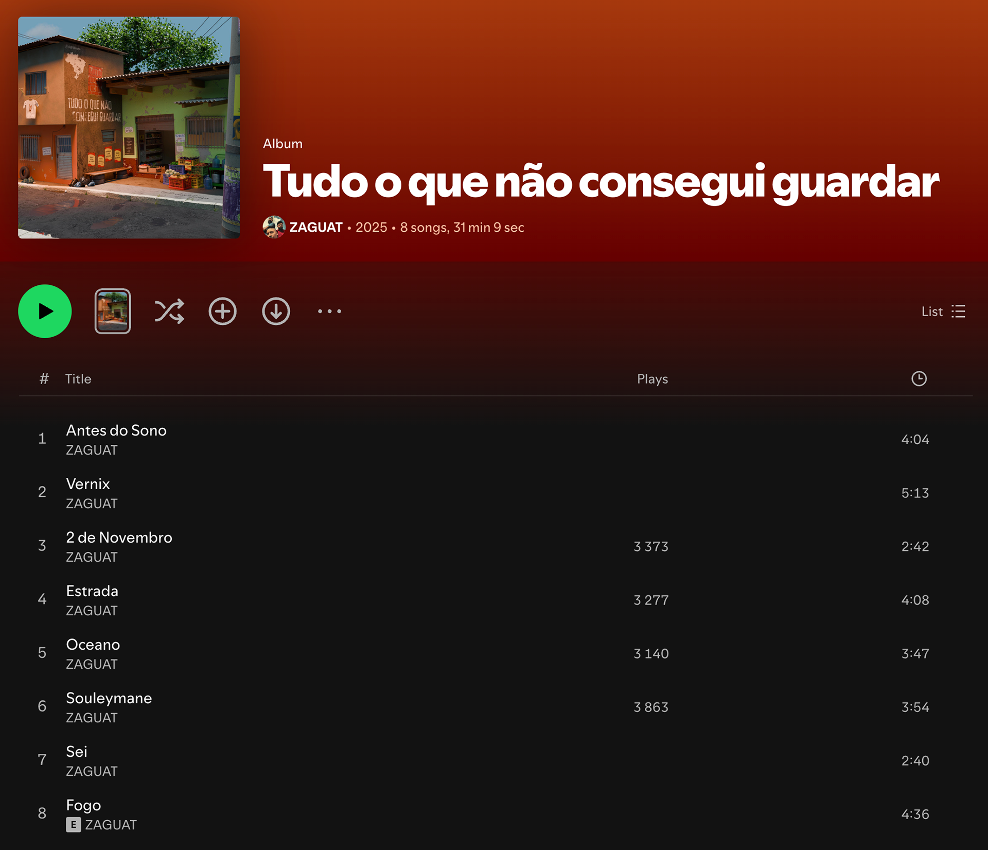 Álbum lançado em 23/05/2025