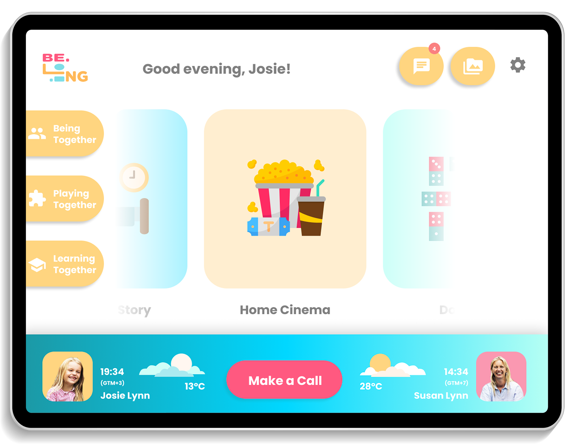 Kids' Interface Homepage