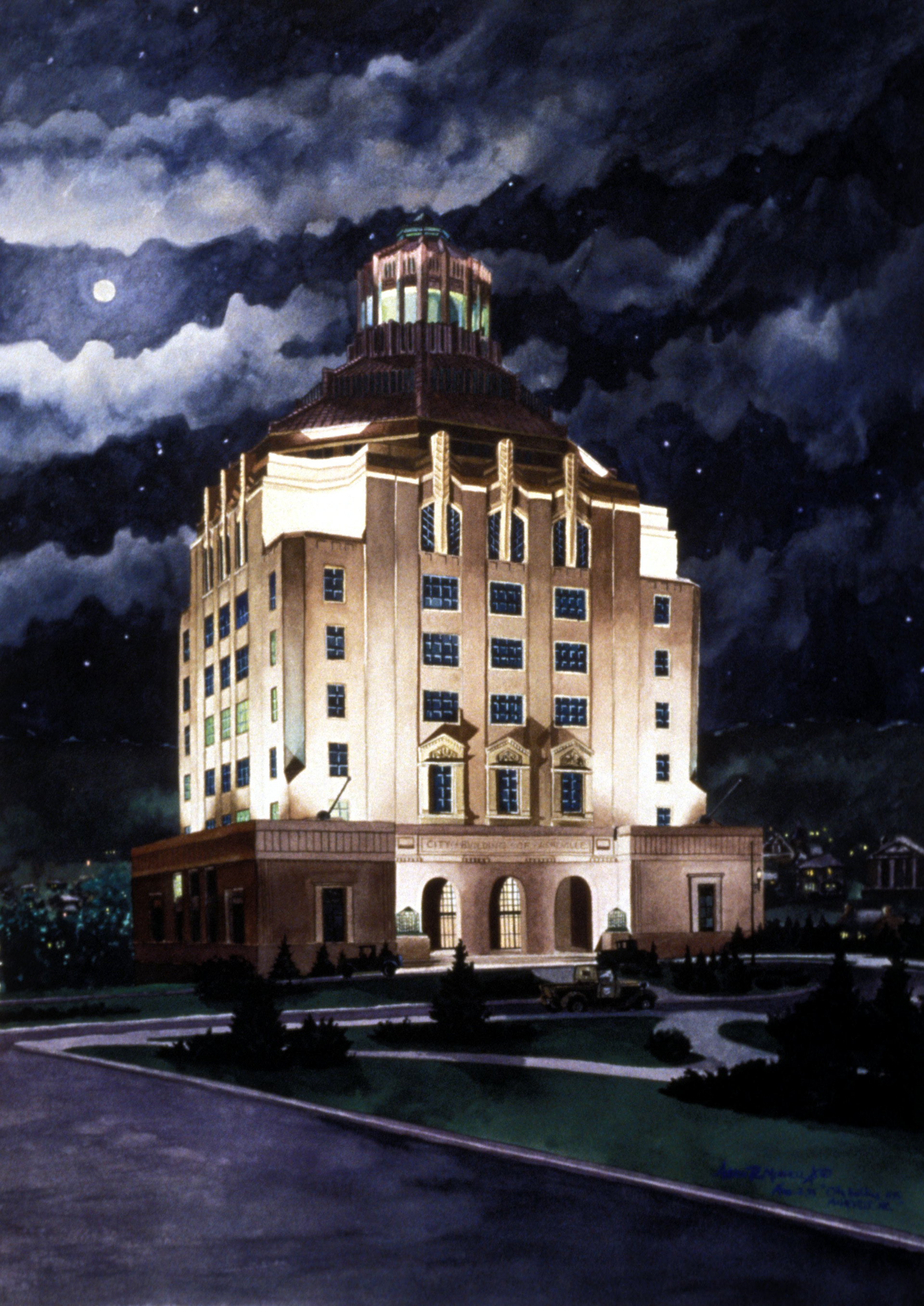 "City building" Watercolor