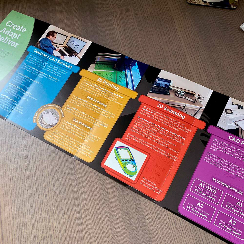 A5 8pp Roll Fold Flyer