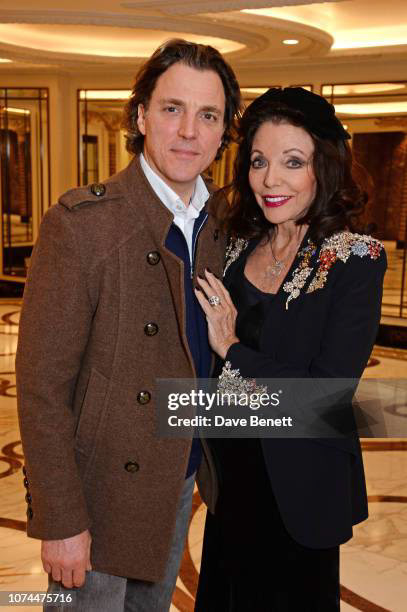 With his Mother Dame Joan Collins