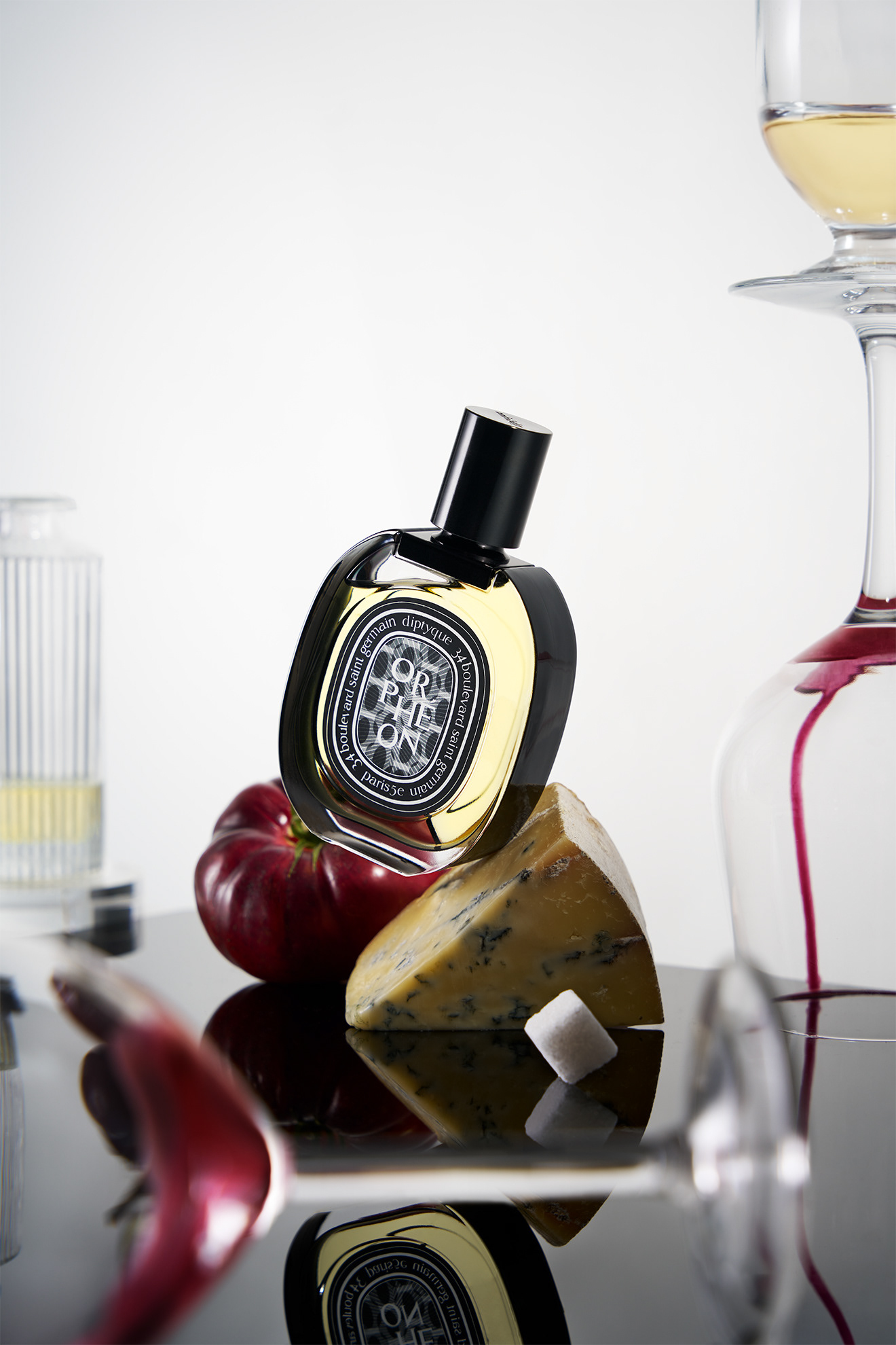 still life photography for a perfume bottle