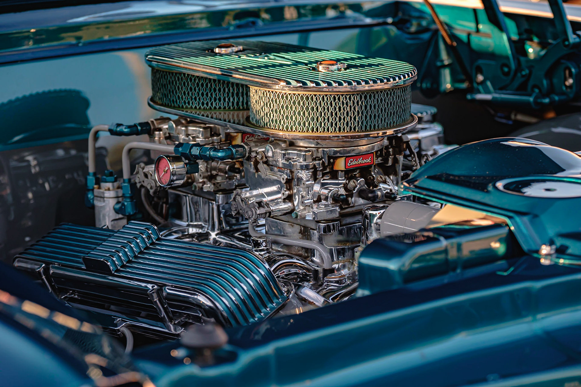 Dual Edelbrock carburetors