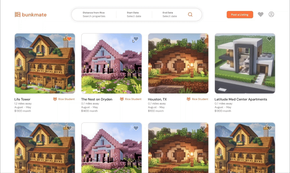 favorite (save) listings