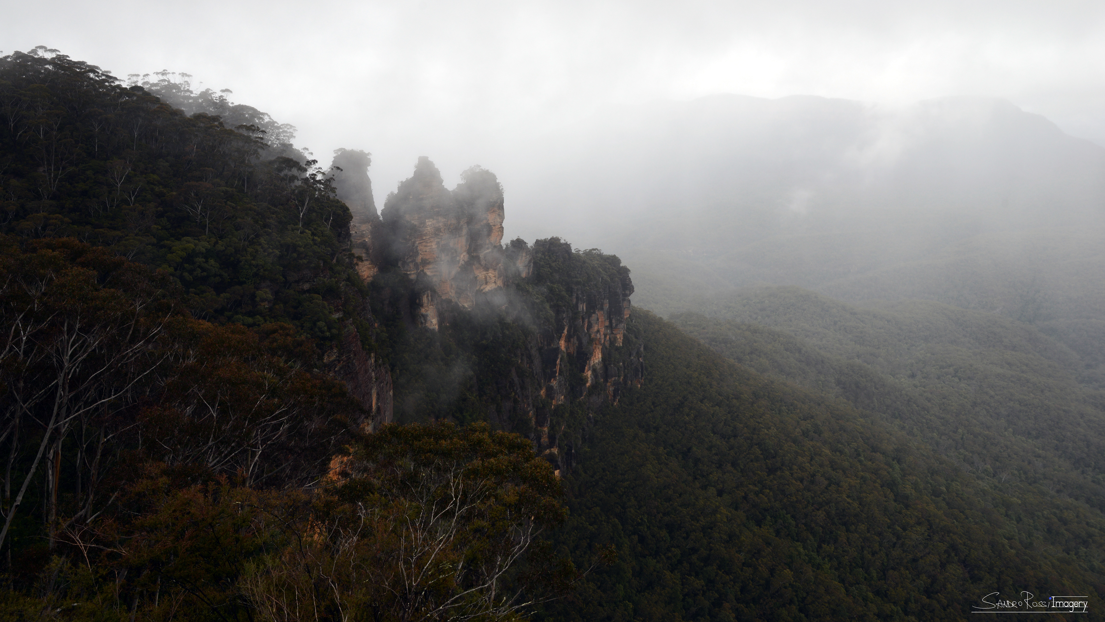 Three Sisters Raining Day