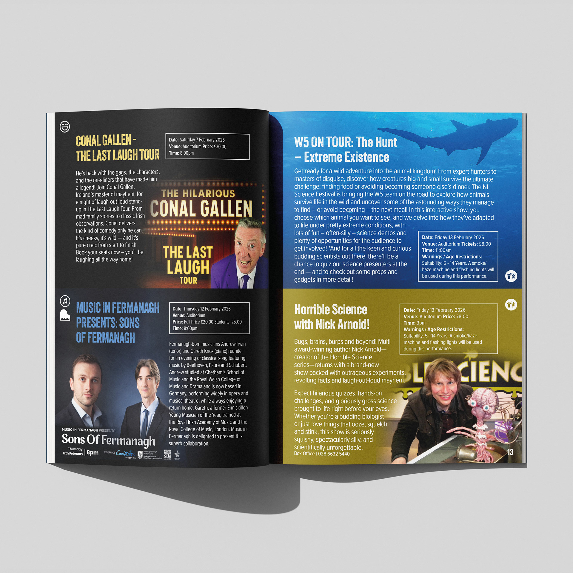 The Ardhowen Spring 2026 Programme of Events