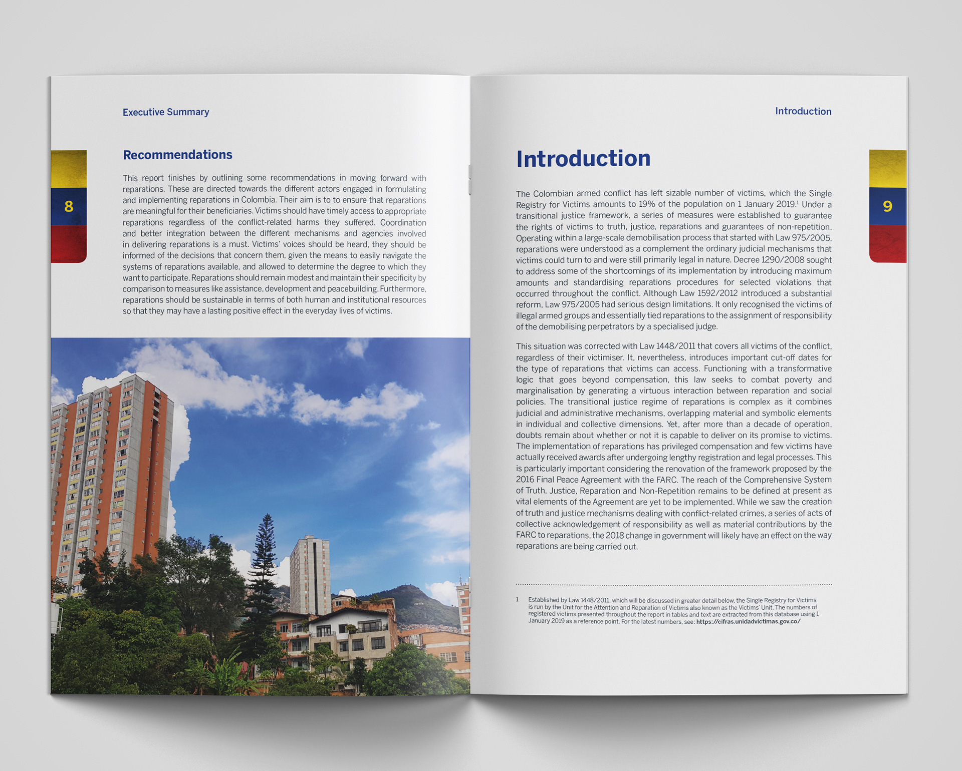 Queen's University Belfast Reparation Columbia Report , Report Pages, Spanish Edition
