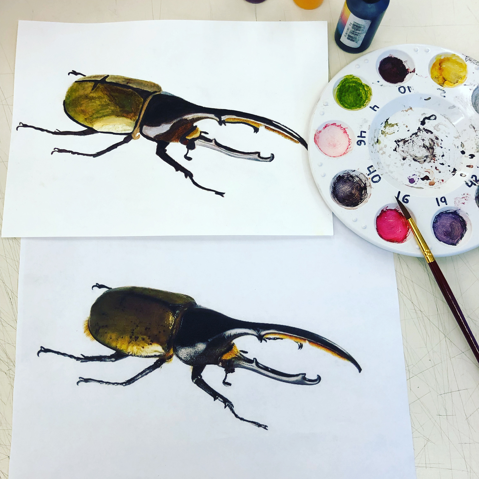 Hercules - Watercolor on Paper Sheet