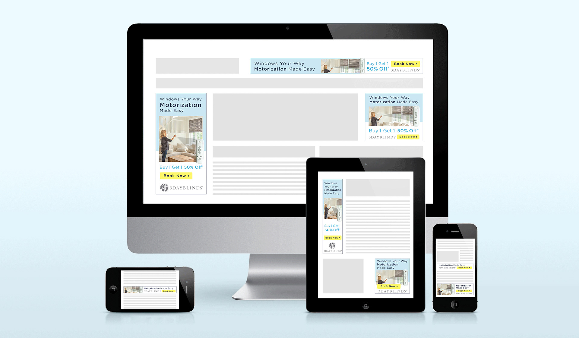 Web Display Ads on different devices.