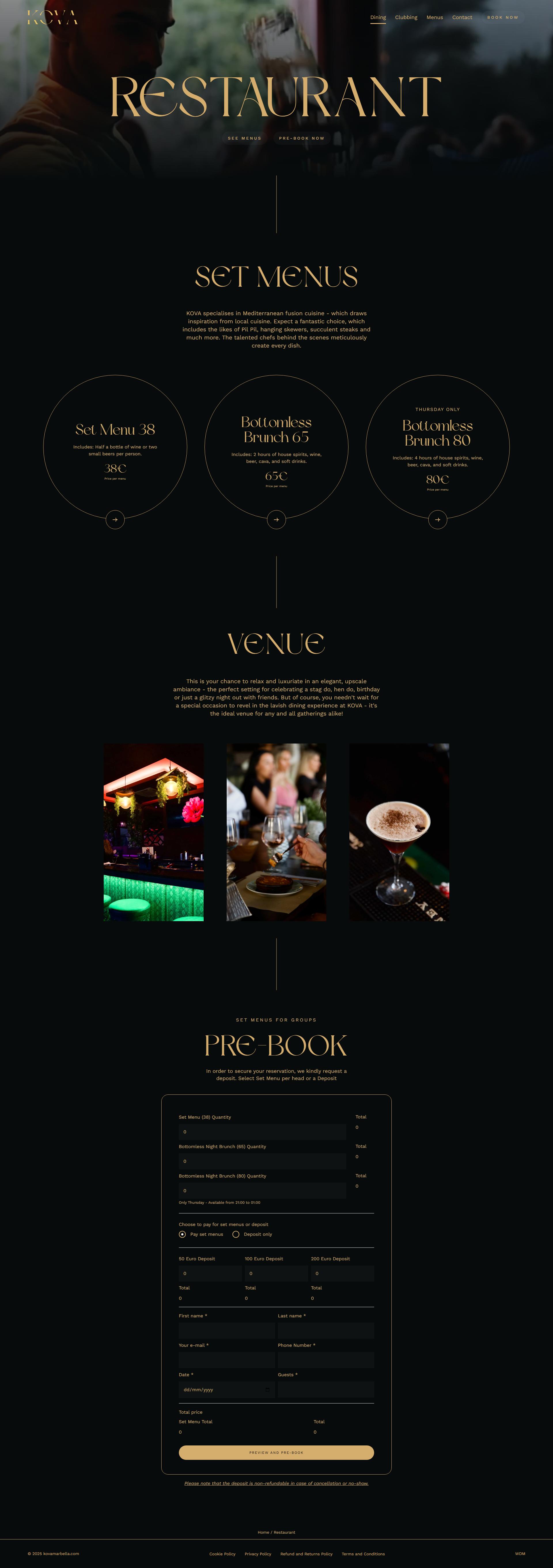 Club Website Design