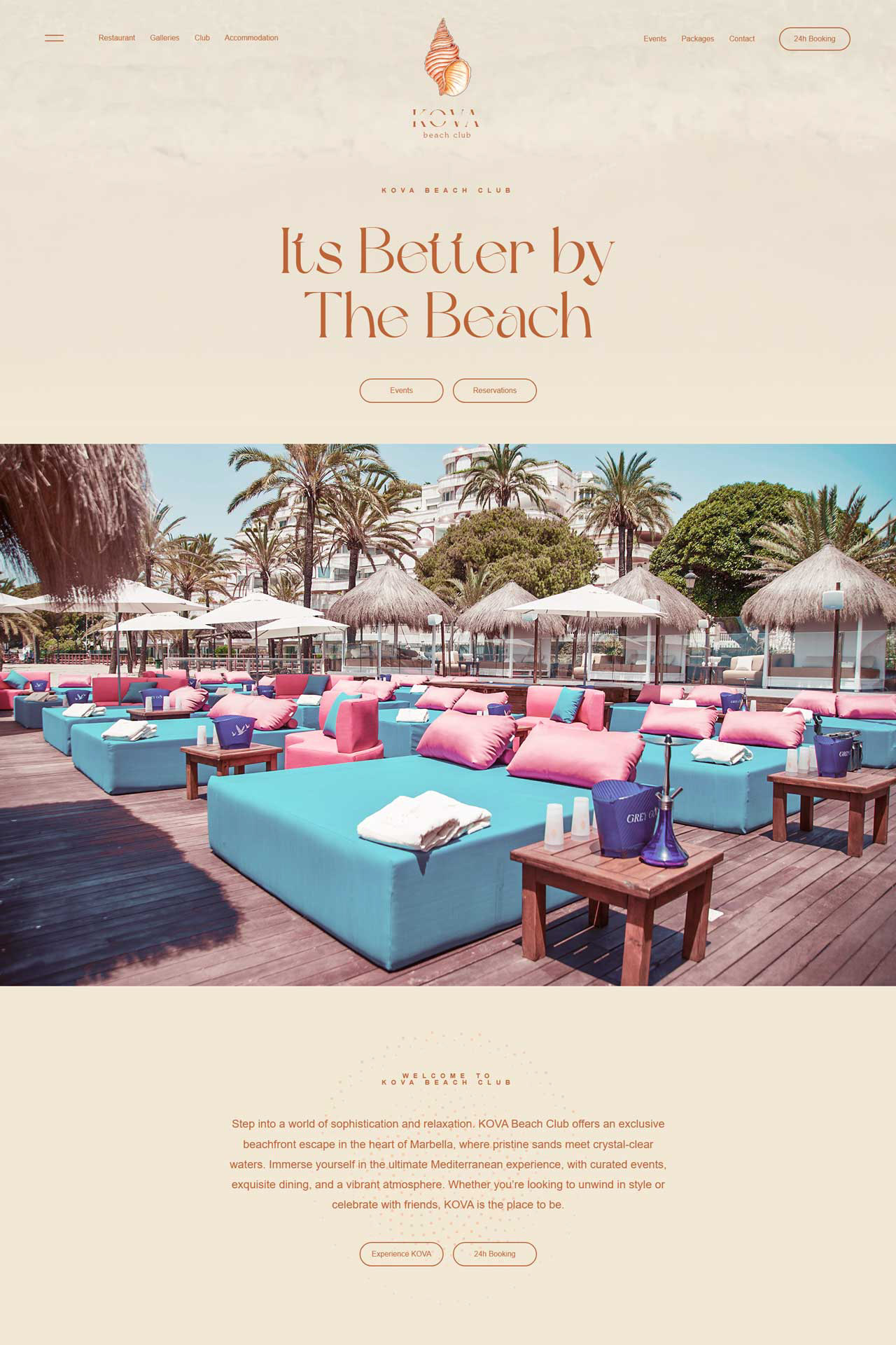 Beach ClubWebsite Design