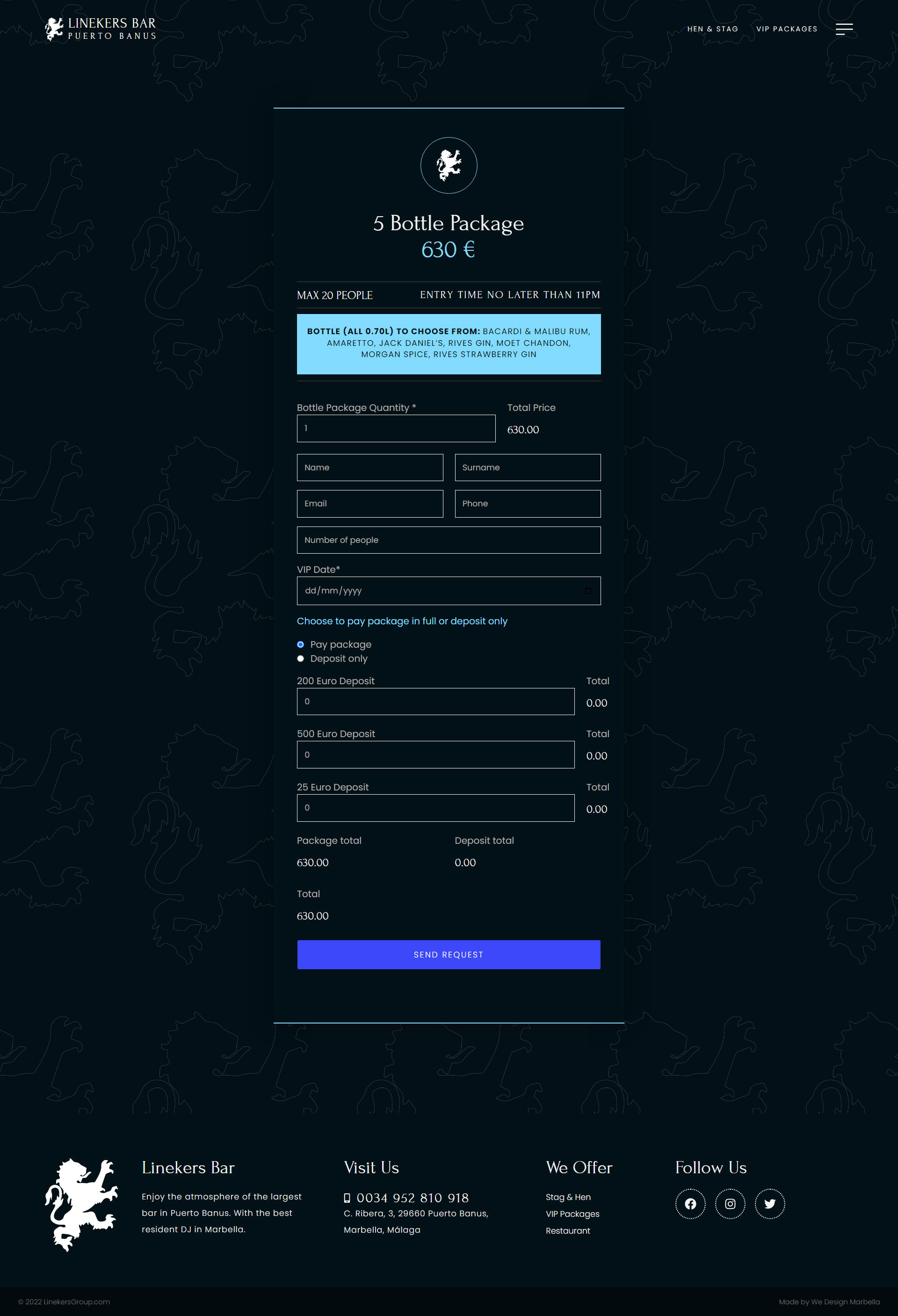 Bar Website Design