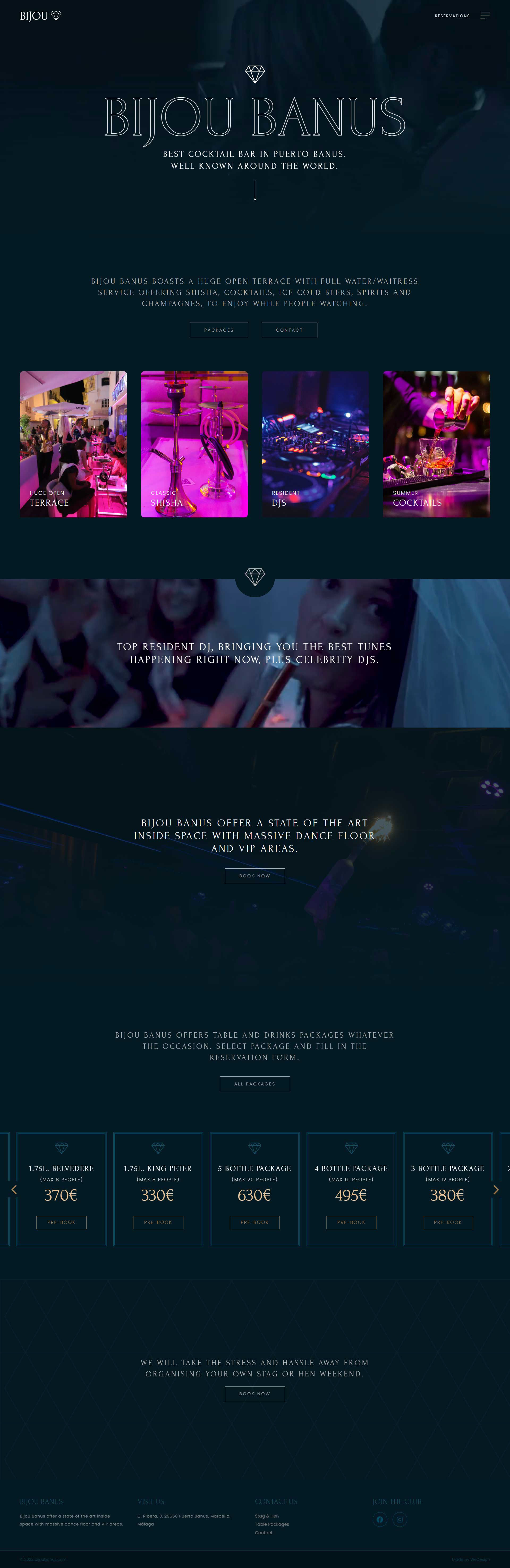Bar Website Design