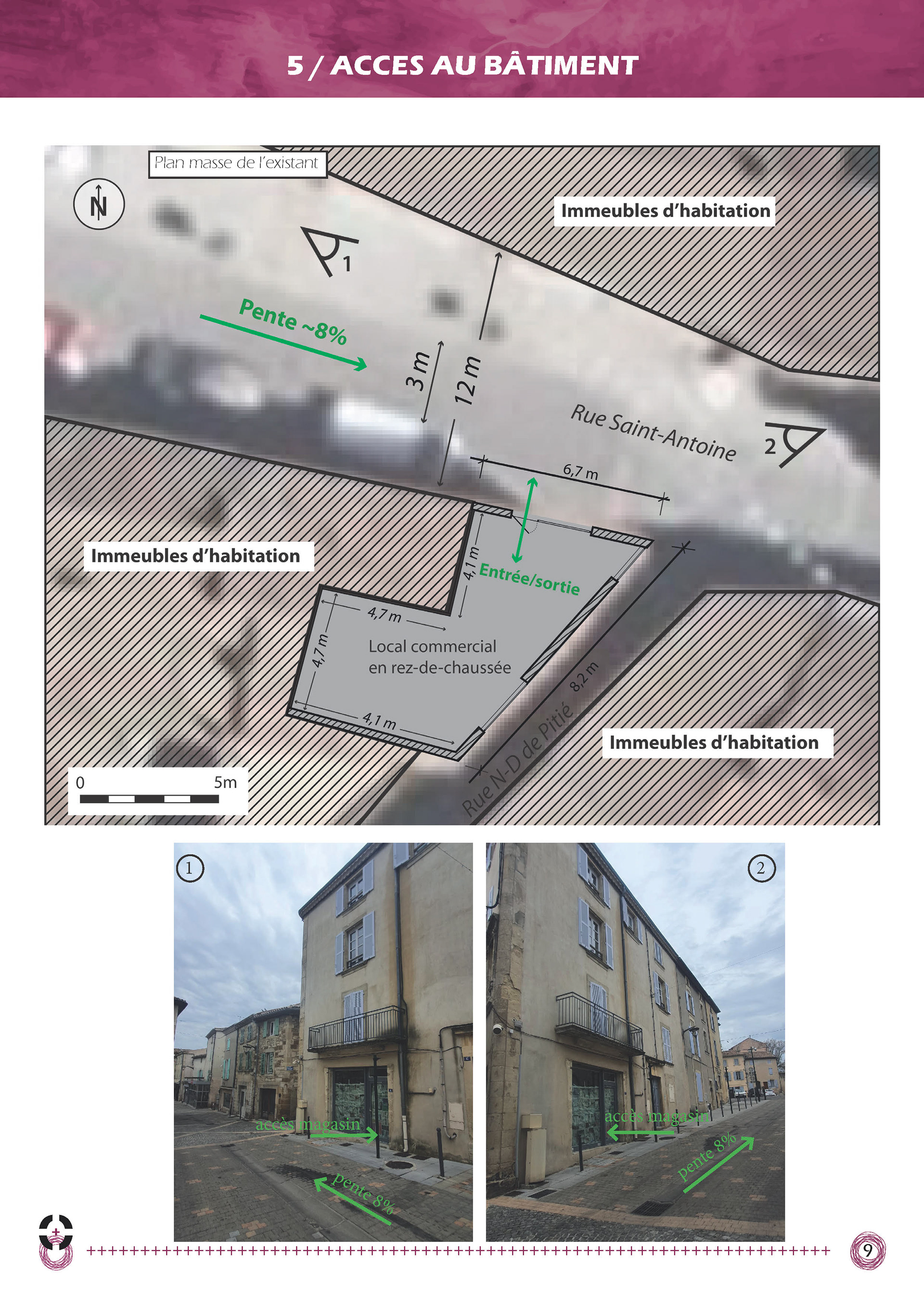 Plan d'accès au bâtiment